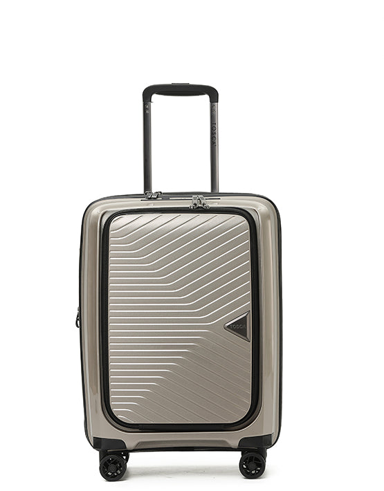 Tosca TCA100 20A 20-Inch Small Space Suitcase with Spinner Wheels and Champagne Finish - Perfect for Carry-On Travel & Compact Storage