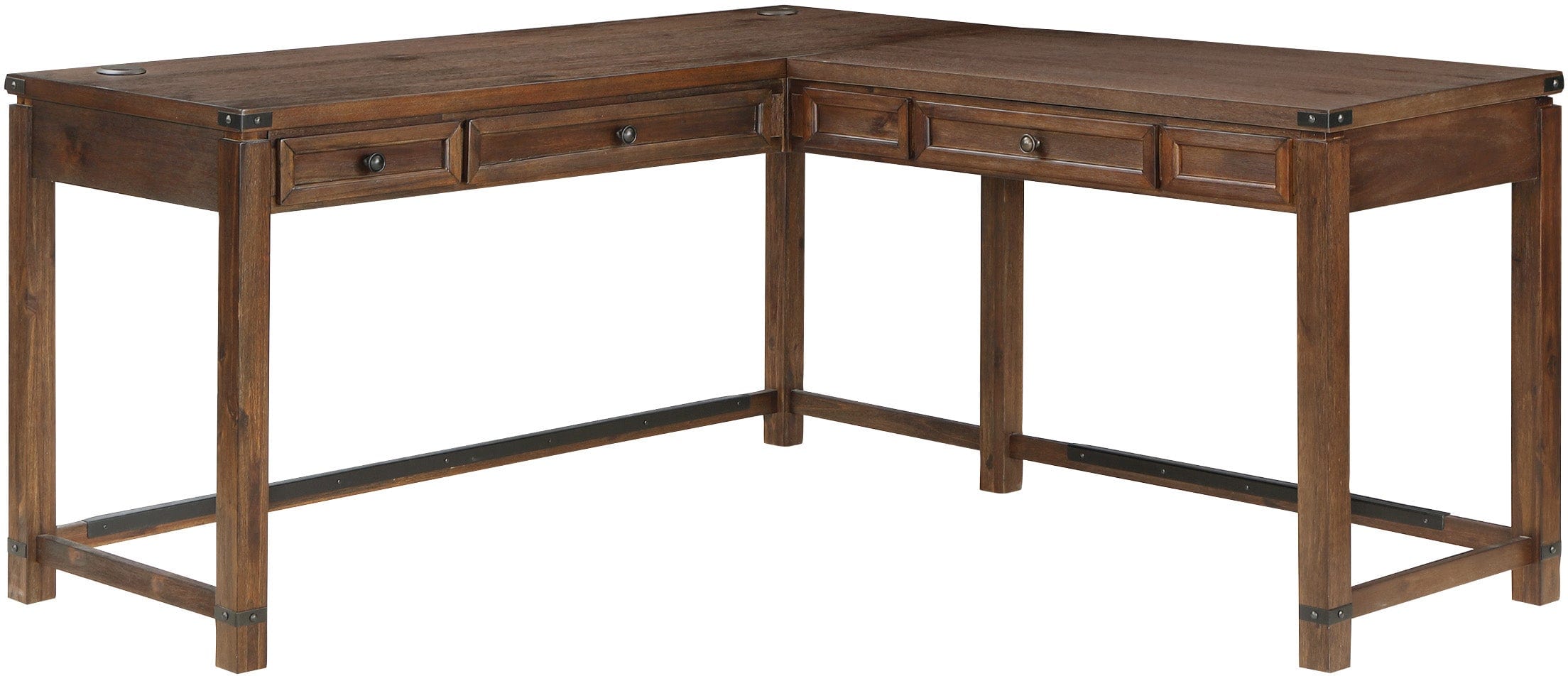 Office Star Baton Rouge L-Shaped Sit Stand Lift Desk [BTLL2937] - Adjustable Height Standing Desk for Home & Office, Ergonomic Workstation for Productivity & Comfort
