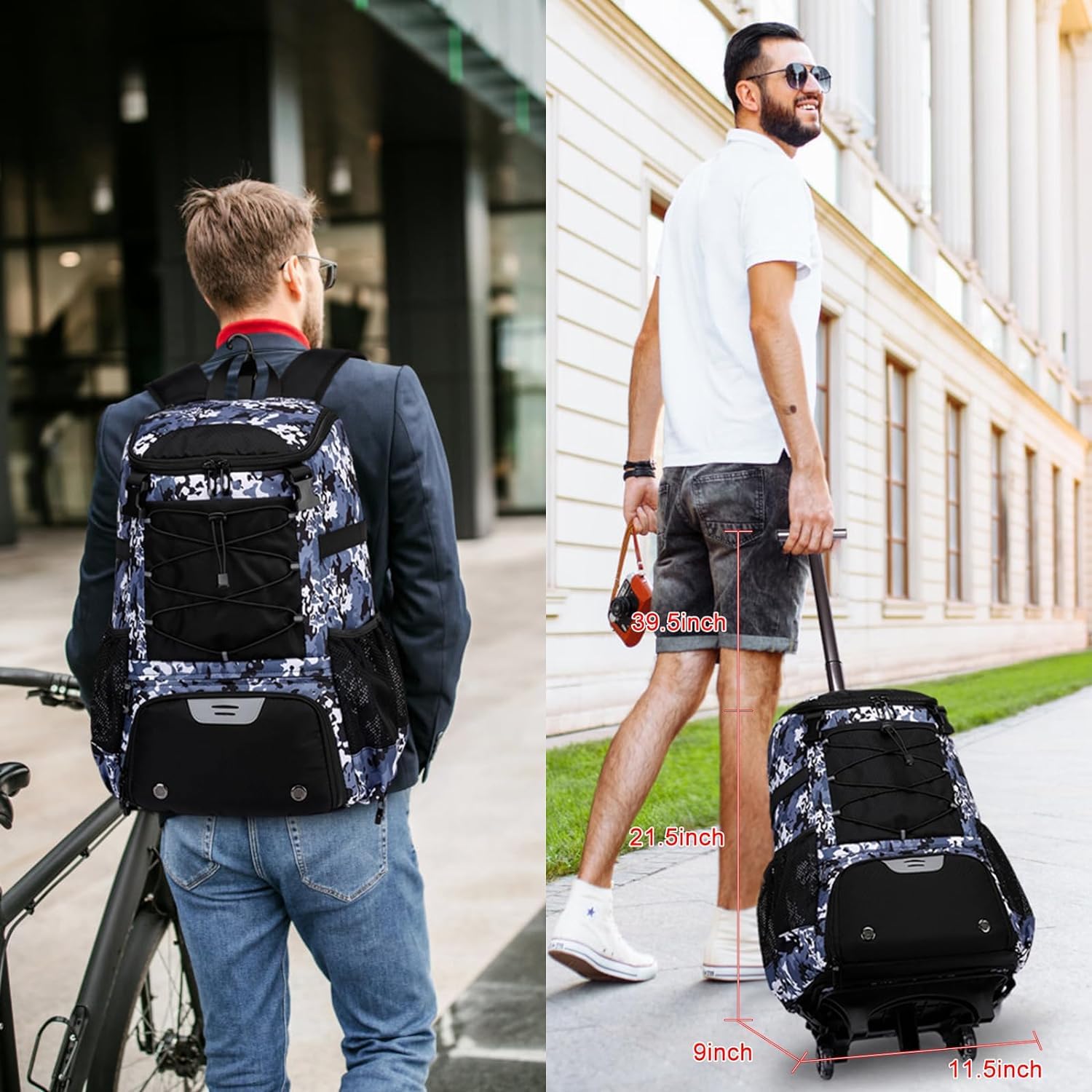 **Wheeled Baseball Bag for Adults - Rolling Softball Bag with Fence Hook, Bat & Helmet Compartment, Shoe Storage - Perfect for Teeball, Batting Practice & Travel**