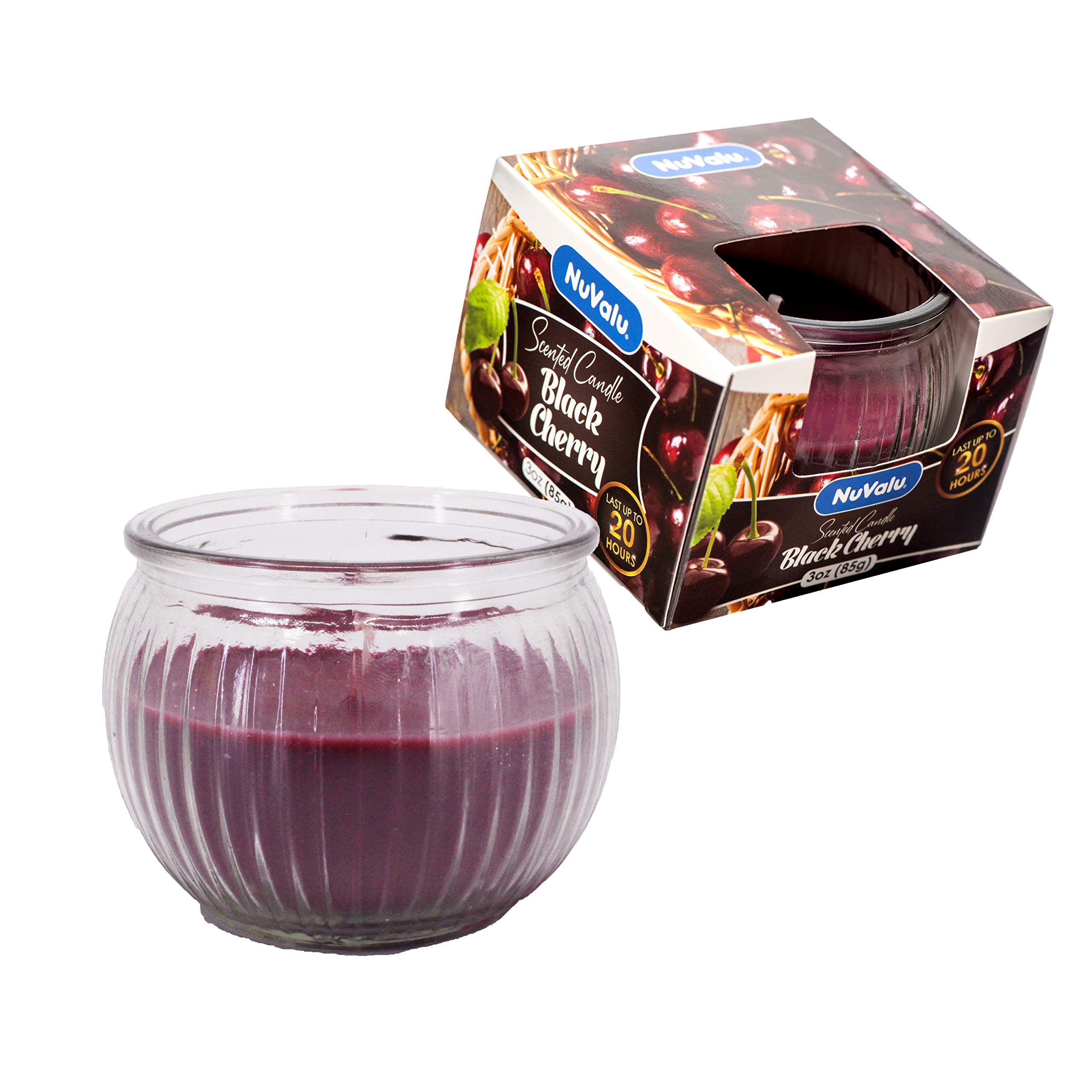 6 Pack Black Cherry Scented Candle Tumblers - 3 oz Soy Wax Candles for Home, Bathroom & Relaxation - Aromatherapy Gifts for Women & Men