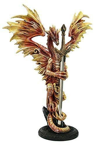 Dragonblade Flame Blade Letter Opener - Handcrafted Dragon Figurine for Home & Office Decor | Perfect Gift for Fantasy Lovers & Collectors