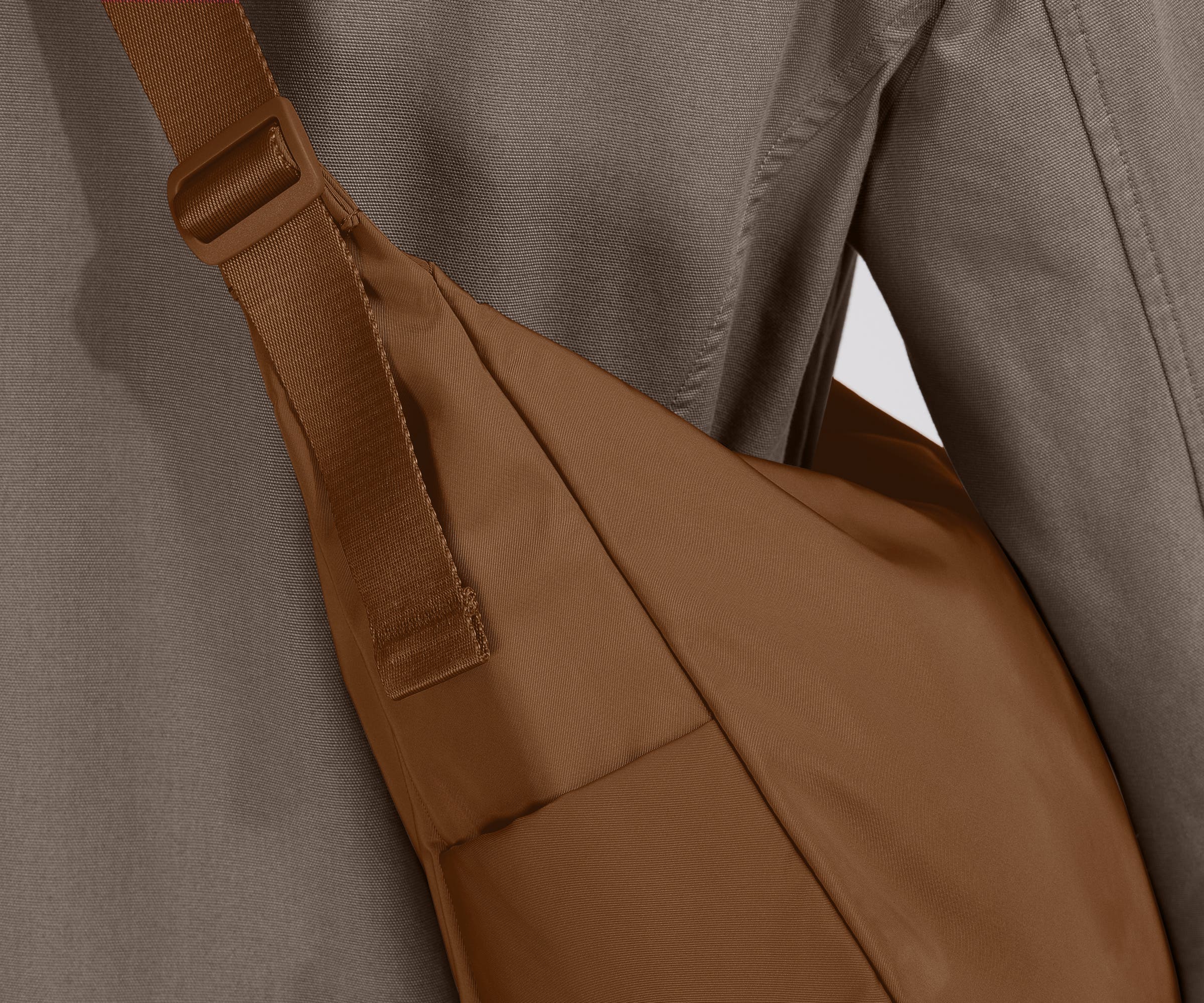 Lightweight Large Crossbody Bag in Amaro Brown - Perfect for Travel, Shopping & Everyday Use