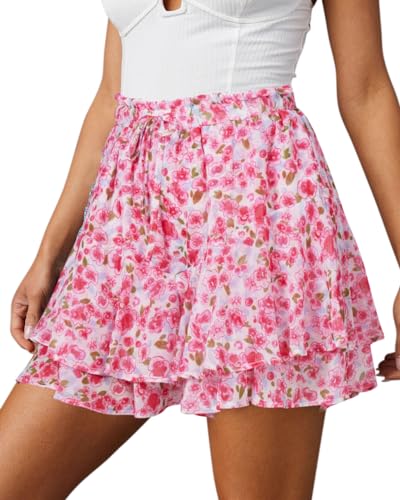 Hot Pink White Floral