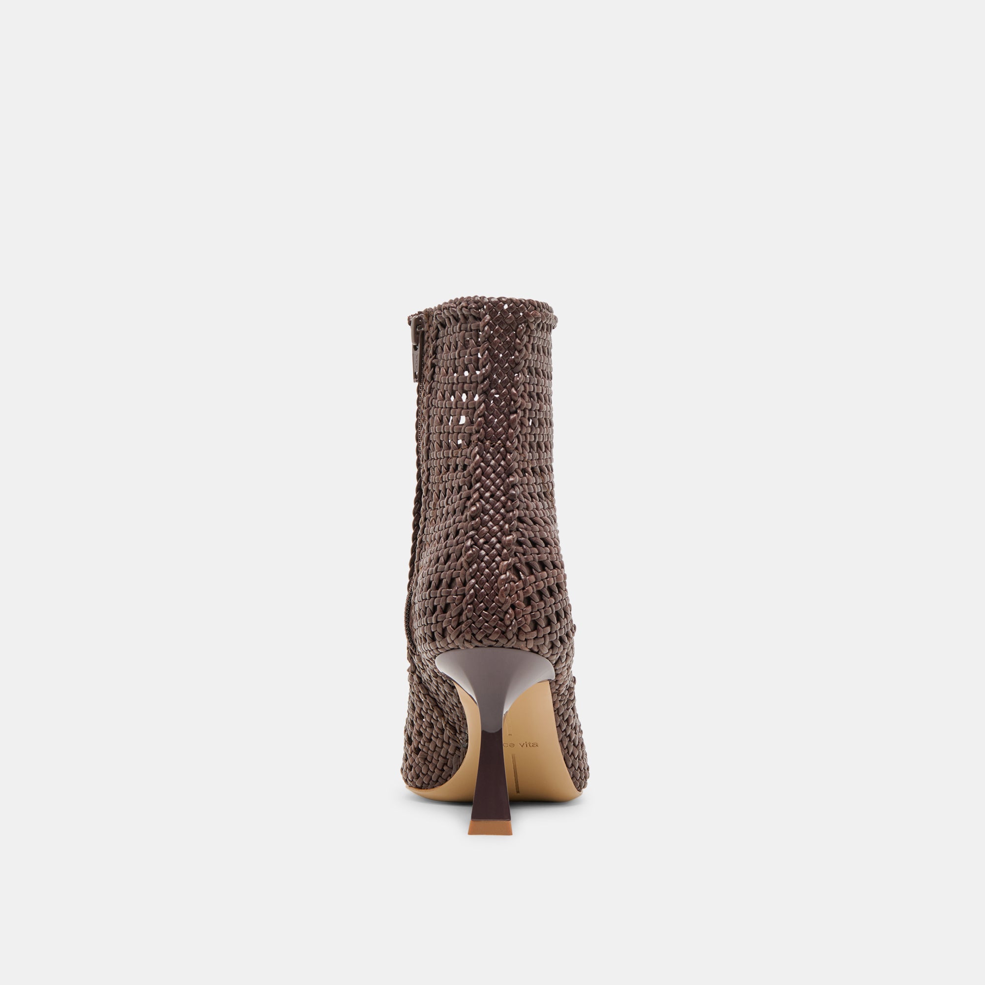 LONNI Women's DK Brown Woven Leather Booties - Comfortable Ankle Boots for Fall & Winter Fashion | Casual Outfits, Office Wear & Date Night Shoes