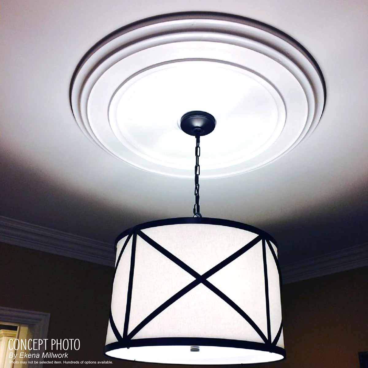 Ekena Millwork Athens Ceiling Medallion - Hand-Painted Rustic Finish - Perfect for Dining Room, Bedroom & Living Room Ceiling Decor