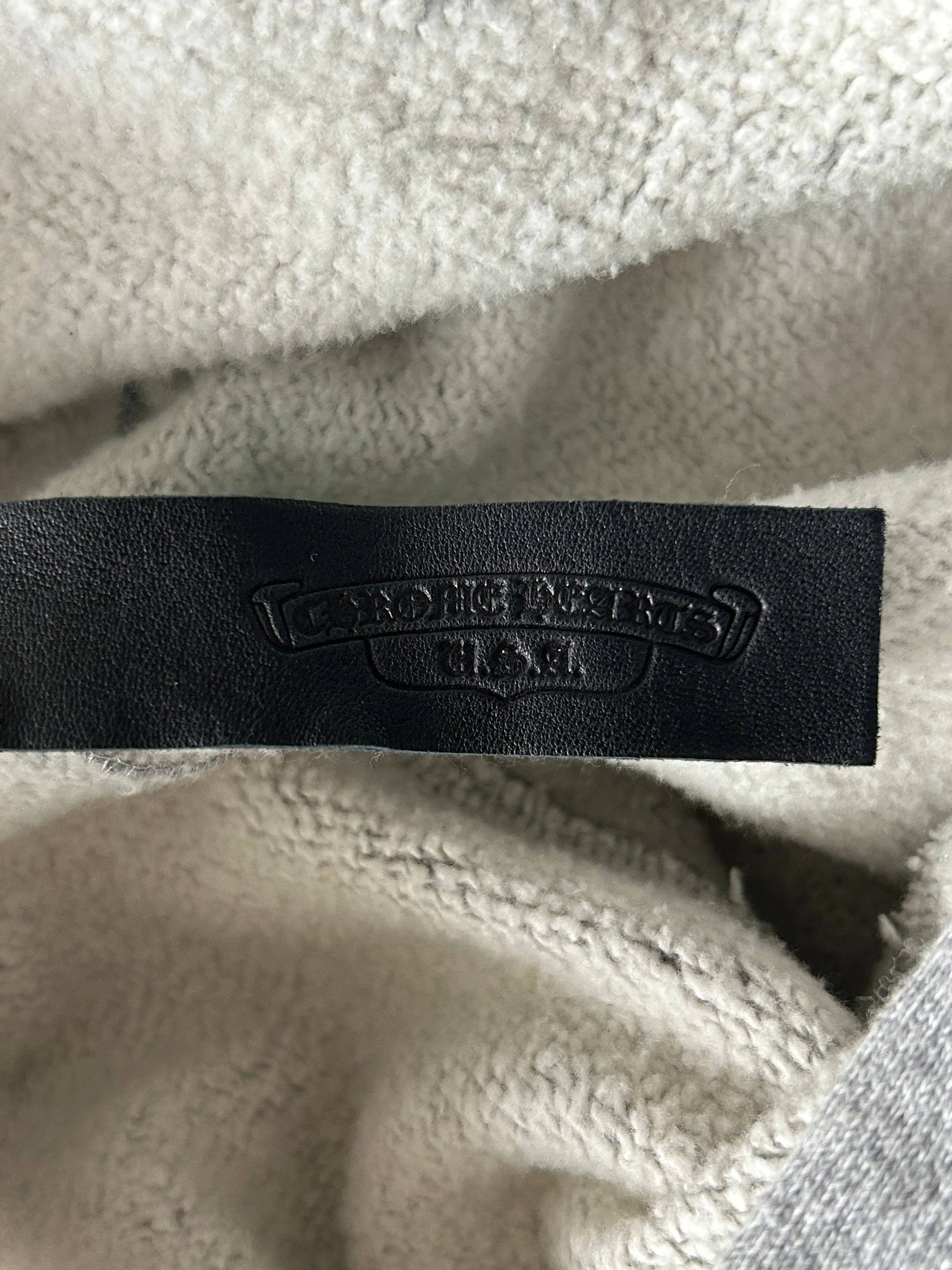 Chrome Hearts Grey & Black Triple Cross Patch Hoodie for Men & Women | Stylish Streetwear for Casual Outfits & Urban Fashion