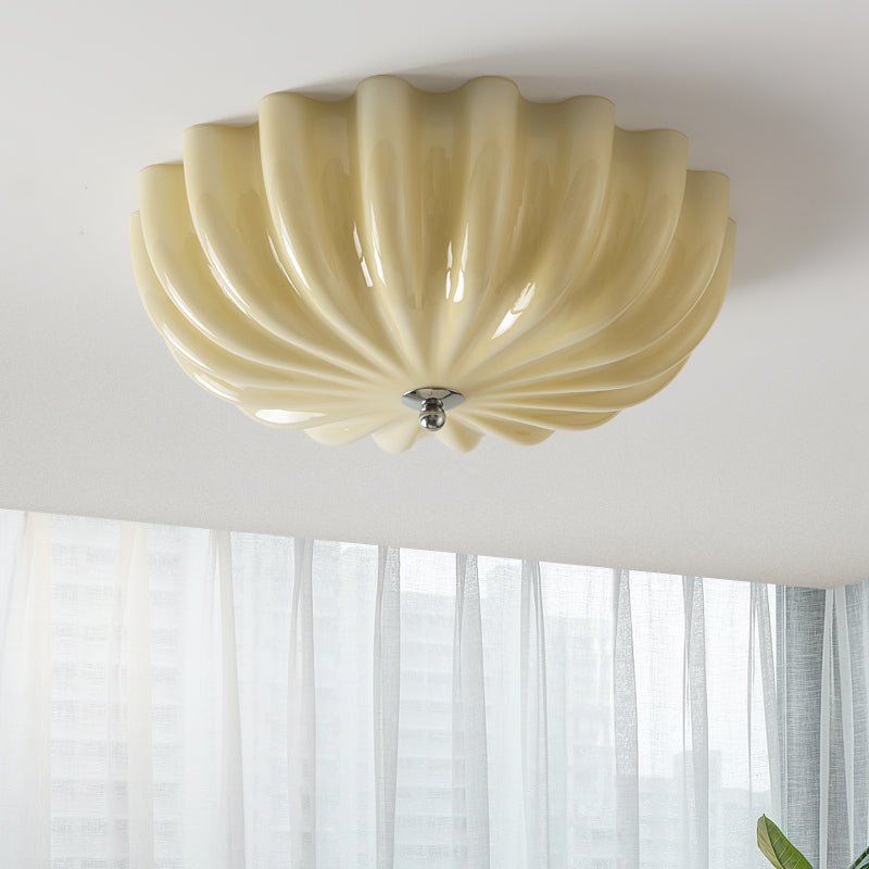 Dewdrop Shell Ceiling Light Fixture - Modern Crystal Glass Pendant Lighting for Living Room, Bedroom, Dining Room & Kitchen | Elegant Home Decor
