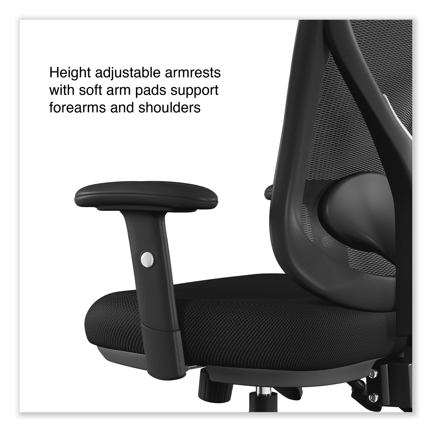 Alera Aeson Series Ergonomic Multifunction Task Chair - 275 lb Weight Capacity, Adjustable Seat Height 15