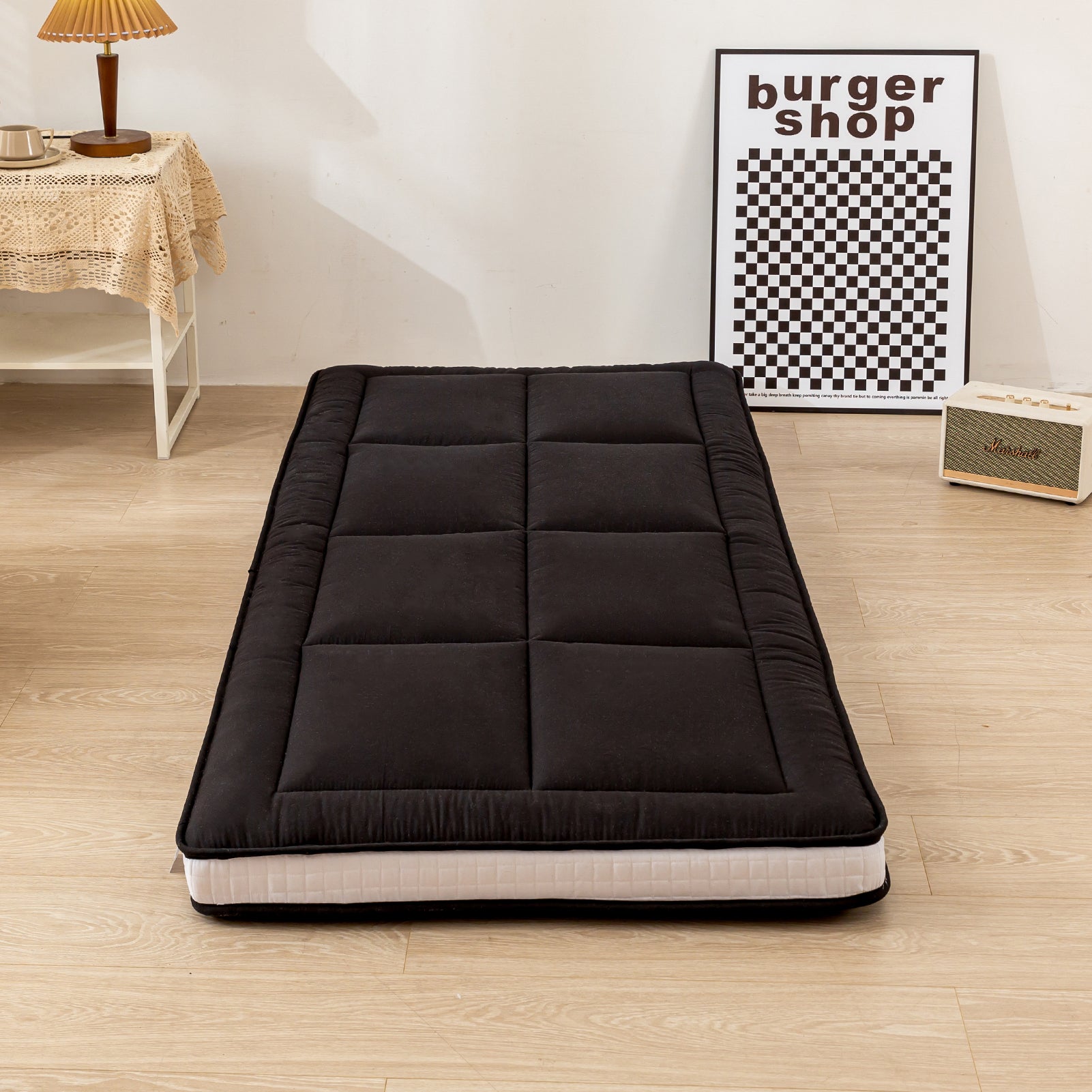 MAXYOYO 32 x 75 Inch Cot Size Futon Mattress - Foldable Floor Mattress, Tatami Mat for Guest Bed, Camping & Home Decor | Comfortable & Space-Saving Sleeping Solution