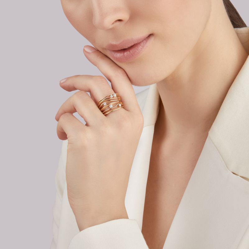 Dune Ring for Women - Vintage Boho Stackable Adjustable Silver Jewelry - Perfect for Beach, Festival, and Everyday Wear