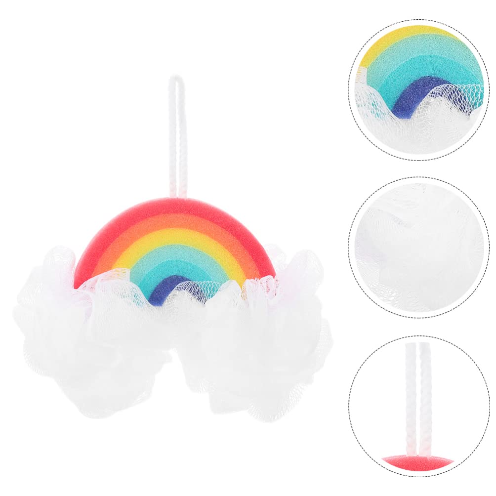 Rainbow Bath Sponges & Shower Loofah - Soft Cartoon Body Scrubber Mesh Puff for Women, Girls & Kids - Gentle Exfoliation & Skin Cleansing - Perfect for Daily Shower, Spa & Bath Time Relaxation