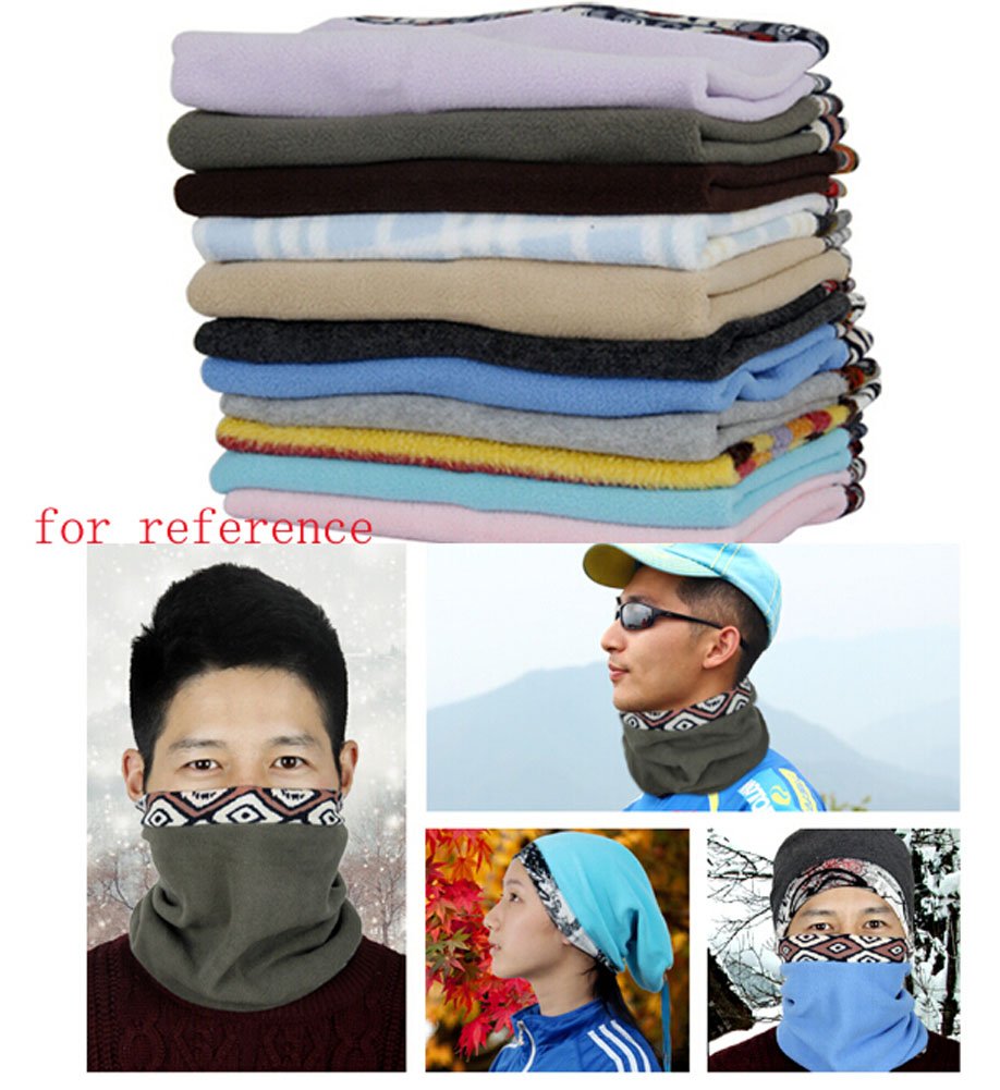 Winter Neck Warmer Scarf - Soft Fleece Neck Gaiter for Men & Women - Purple Cold Weather Accessory for Outdoor Activities, Skiing & Hiking