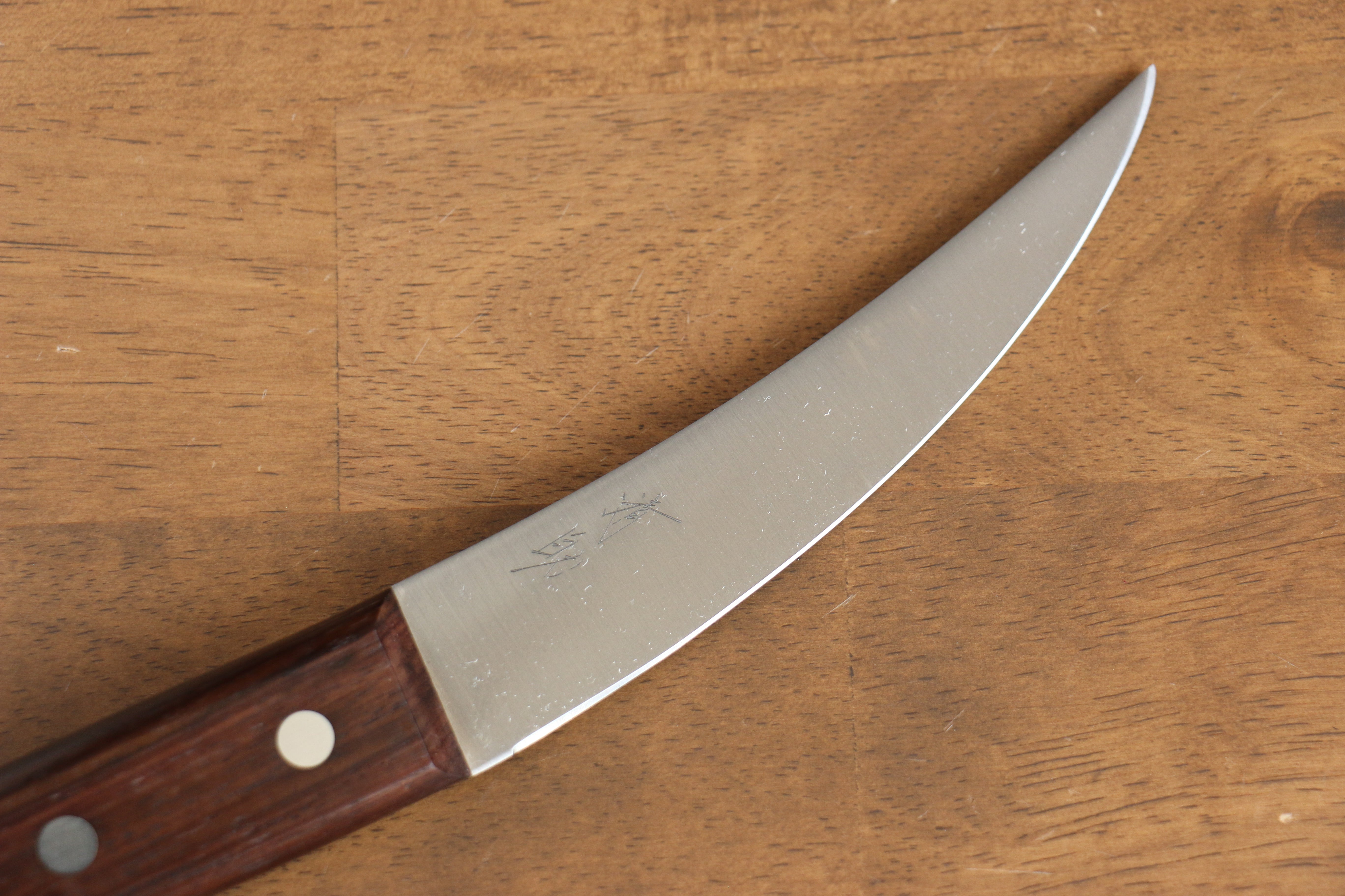 Premium Japanese Steel Butcher Knife 150mm - Handcrafted Shitan Handle - Professional Chef Knife for Meat Cutting, Sushi & Kitchen Use
