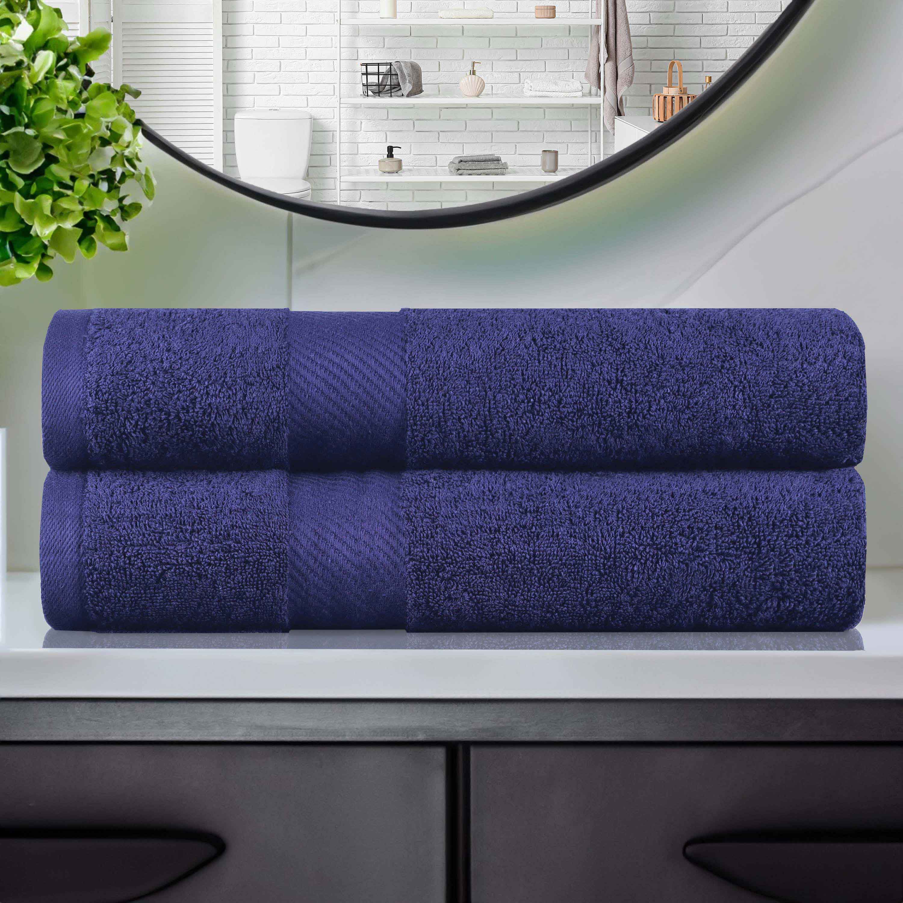 Premium Egyptian Cotton Bath Towels Set of 2 - Medium Weight, Ultra Soft & Absorbent - Perfect for Spa, Bathroom & Luxury Home Use