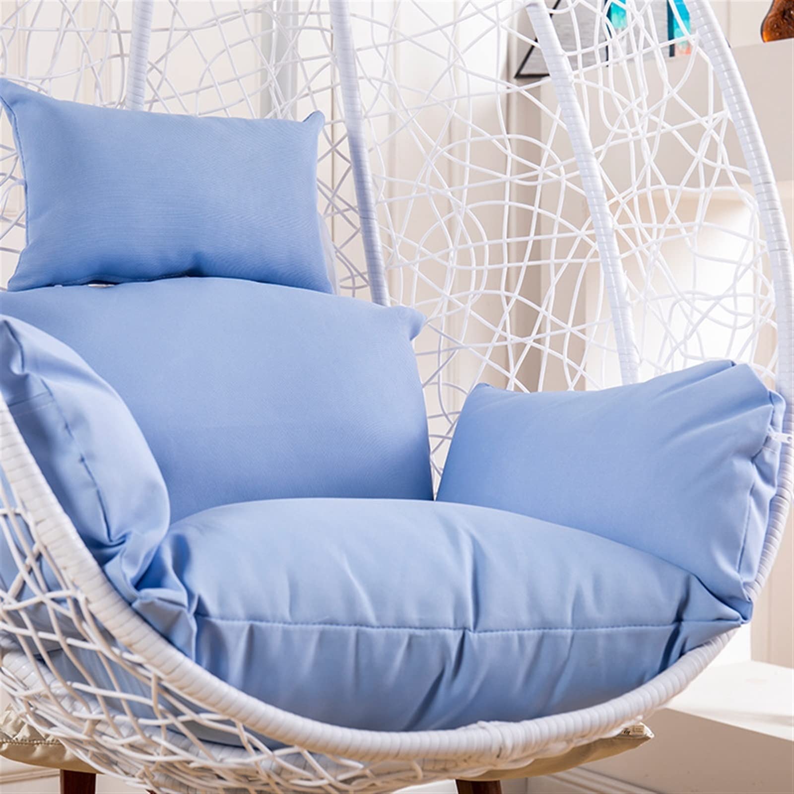 ZUQOACY Hanging Chair Cushion - Comfortable Pad for Poly Rattan Swing, Egg Chair & Hanging Basket - Perfect for Outdoor Patio, Garden & Porch Relaxation