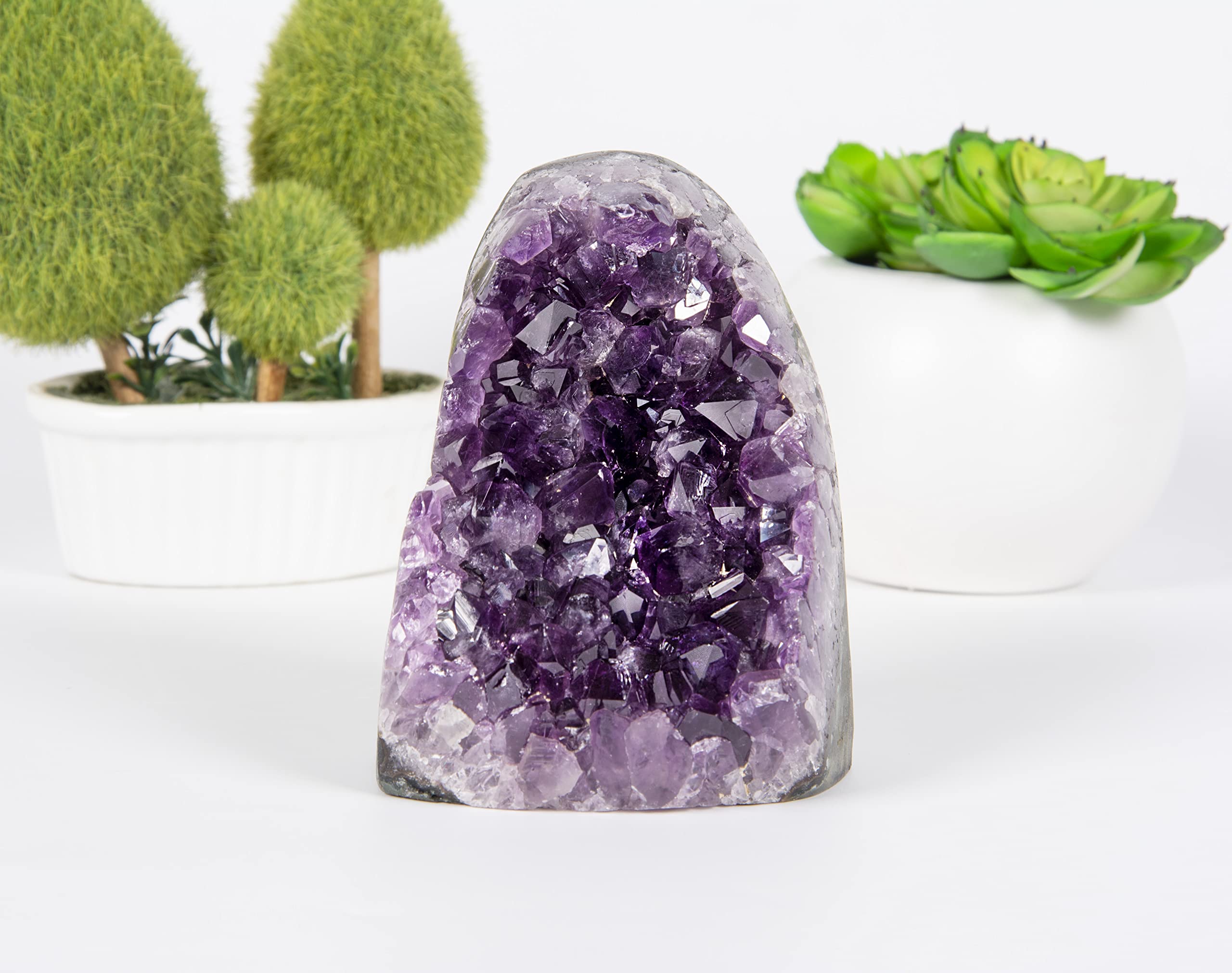 Natural Amethyst Cluster Raw Geode - 1.4 to 1.7 lb Deep Purple Healing Crystal for Reiki, Meditation & Home Decor | Large Spiritual Quartz Gift for Office, Yoga Space & Energy Cleansing