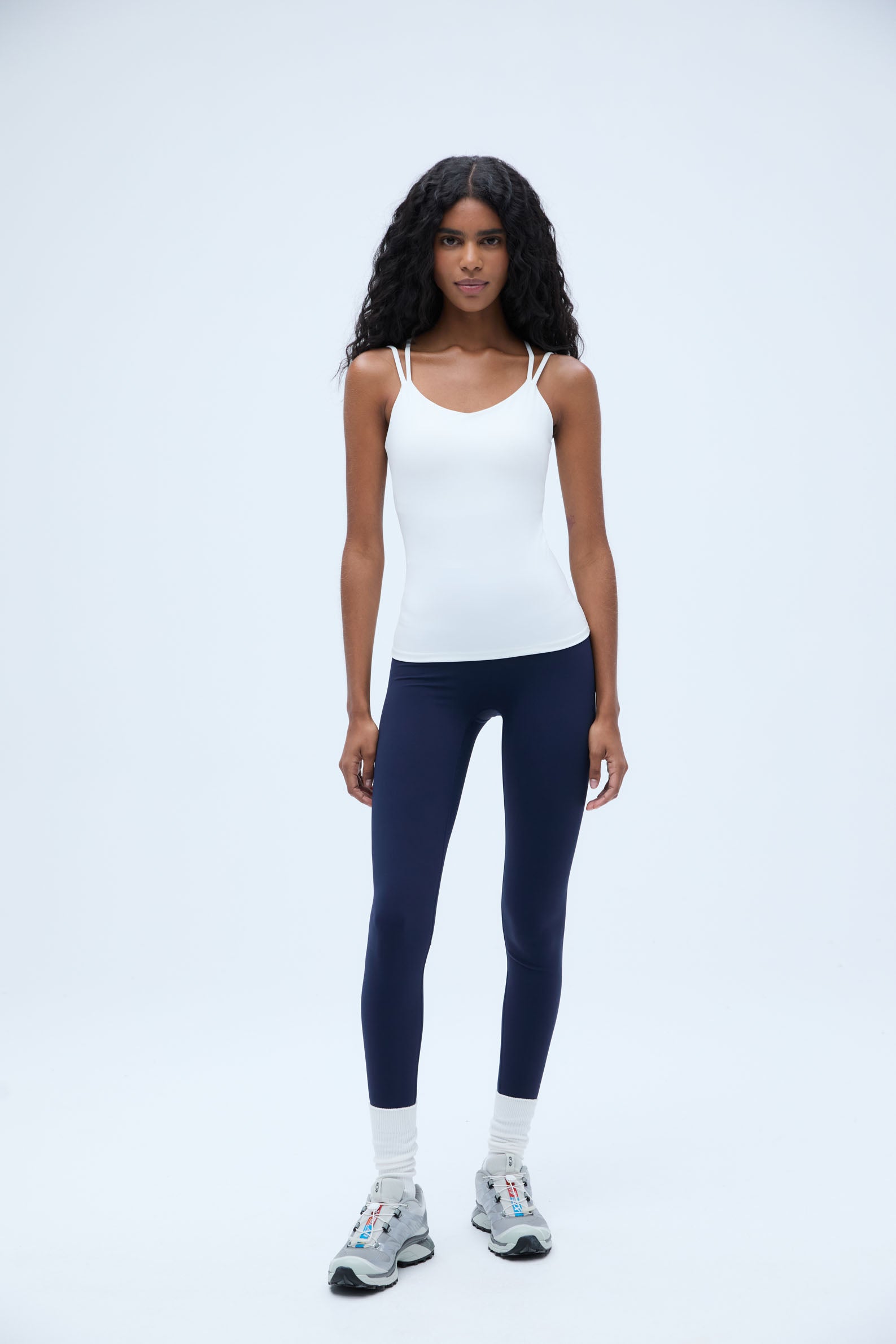 Ultimate Double Strap Tank Top for Women - Comfortable White Sleeveless Shirt | Perfect for Yoga, Gym Workouts & Summer Fashion