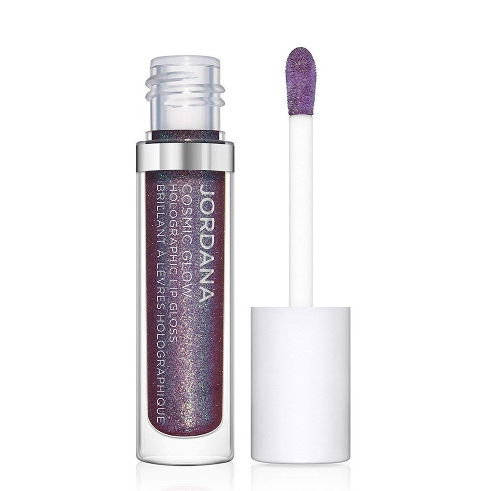 JORDANA Cosmic Glow Holographic Lip Gloss - Iridescent Purple Shimmer Lip Gloss for Women, Long Lasting & Non-Sticky, Perfect for Parties, Night Out & Special Occasions