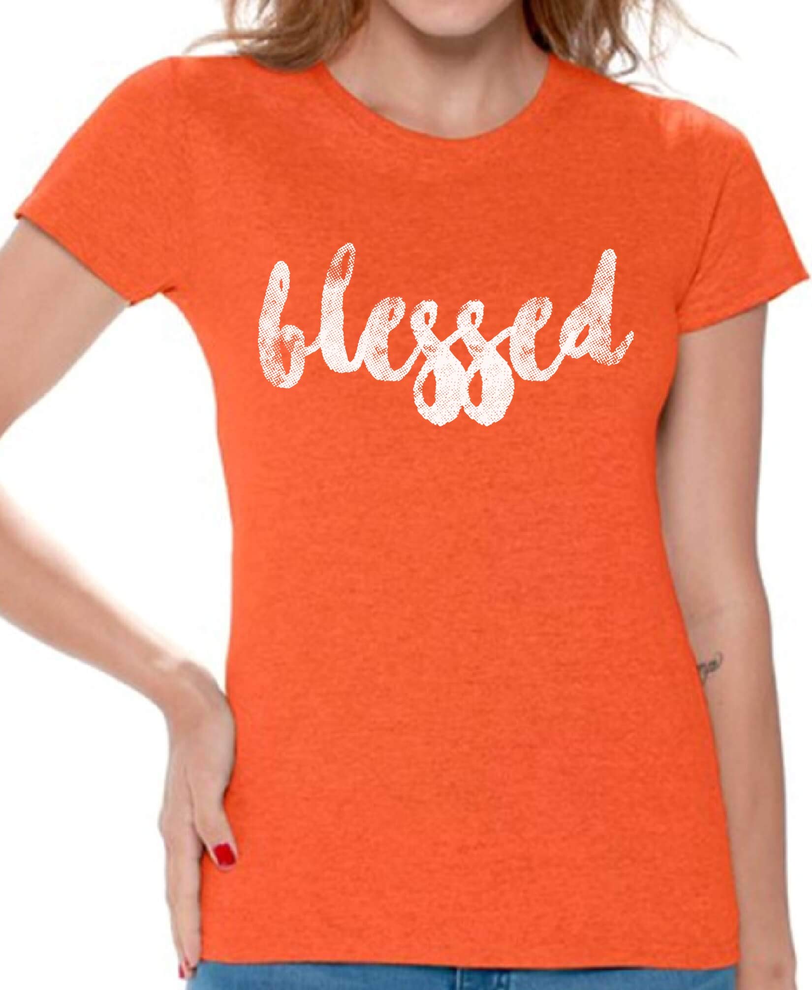 Blessed Thanksgiving T-Shirt for Women - Cute Holiday Graphic Tee - Perfect for Family Gatherings, Friendsgiving & Fall Festivals