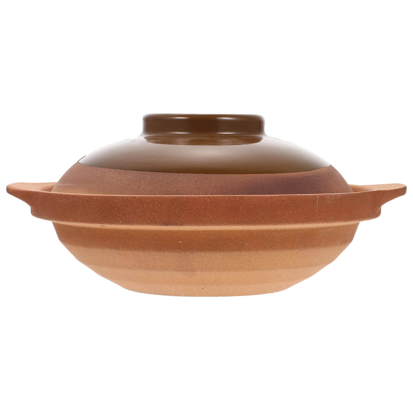 PACKOVE Ceramic Stew Pot - 4QT Earthenware Casserole Dutch Oven with Lid, Non-Stick Stoneware Soup Pot & Korean Dolsot Bowl for Slow Cooking, Braising, Serving Bibimbap - Perfect for Stovetop, Oven & Table Serving