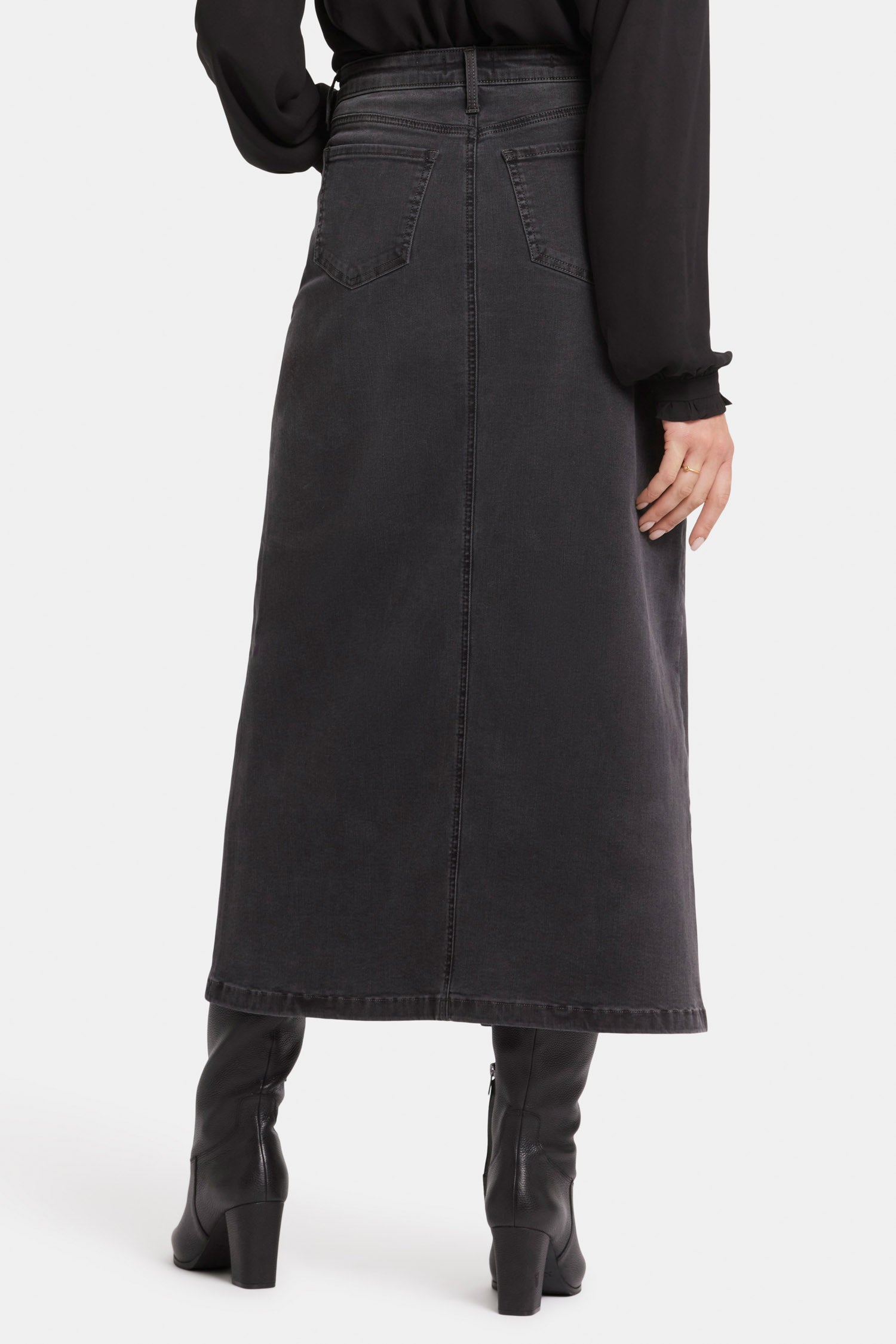 Elegant High Rise Long Skirt with Cloud Stone Print - Perfect for Office Wear, Date Night & Special Occasions