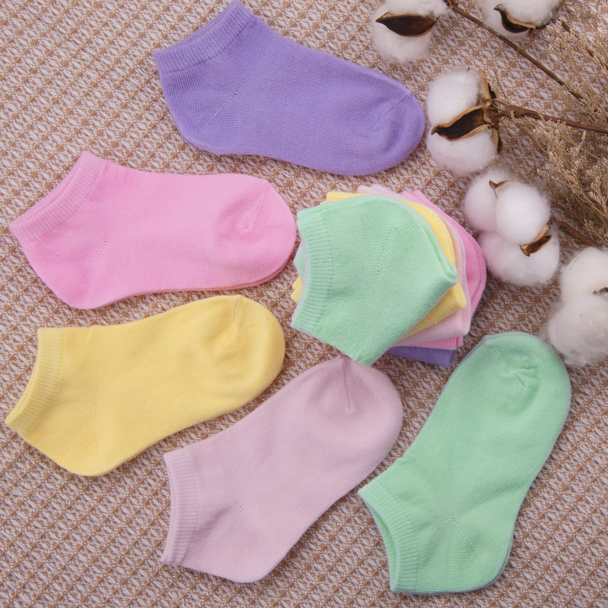 Duufin 25 Pairs Toddler Ankle Socks - Low Cut Half Cushion Baby Socks for Boys & Girls - Soft Breathable Cotton Kids Socks for School, Play & Everyday Wear