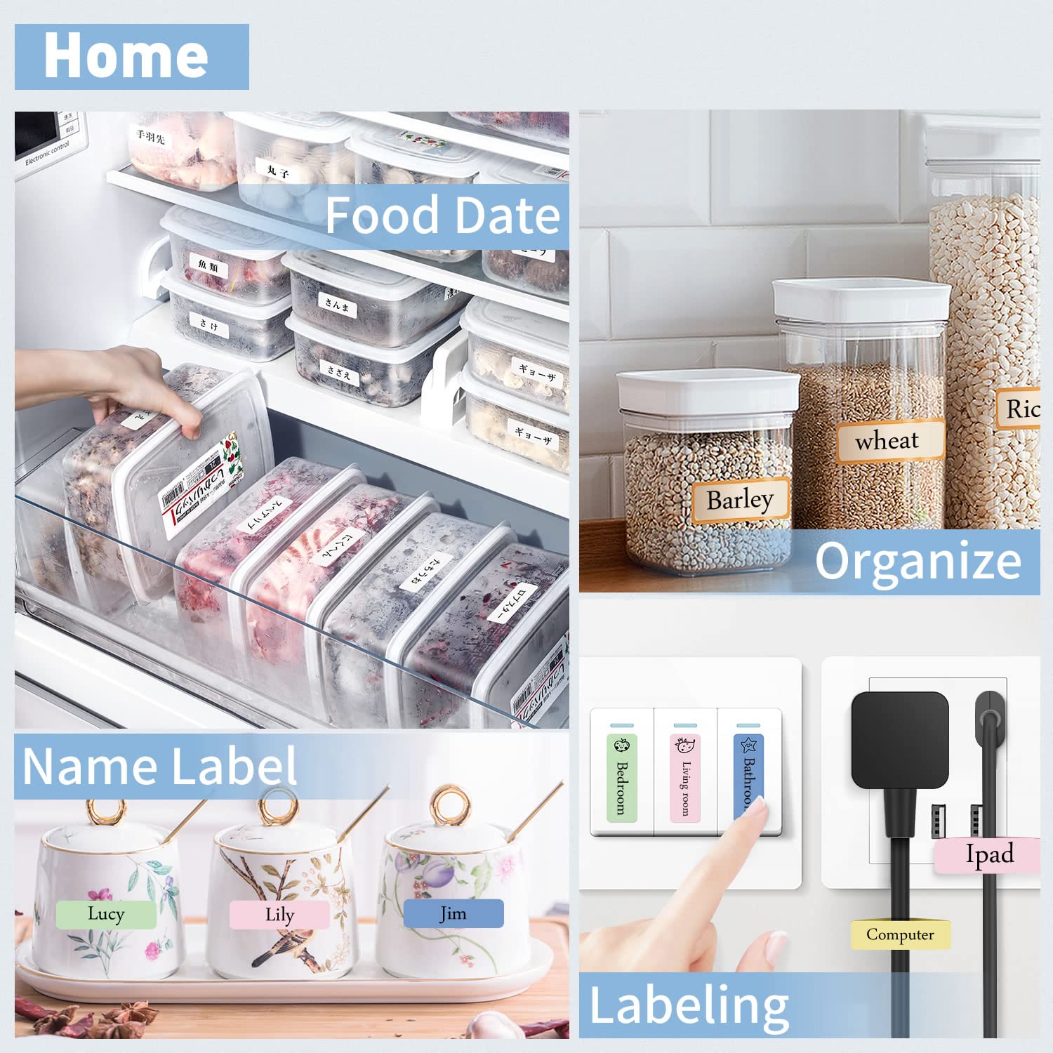 LMASBLTER Pink Bluetooth Label Maker Machine with Tape D11 - Portable Sticker Printer with Multiple Fonts, USB Rechargeable - Perfect for Home Office Organization, Small Business Supplies, School Projects & Gift Wrapping