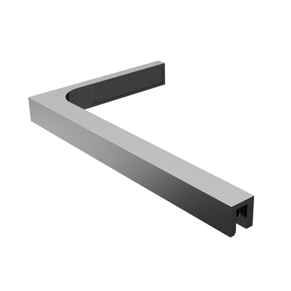 Purity L Brace for Fixed Glass Panels - Heavy Duty 8mm & 10mm Glass Support Bracket - Chrome Finish - Perfect for Shower Enclosures, Room Dividers & Glass Partitions