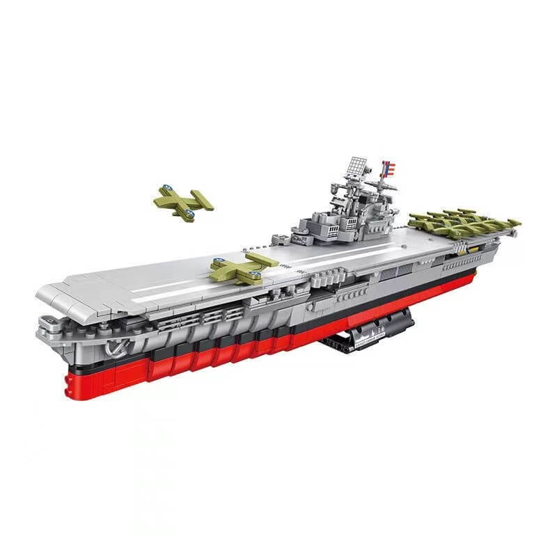 PANLOS 637003 Essex Class Aircraft Carrier Building Blocks - WWII Military Model Kit for Adults & Collectors - Perfect for Display, Gifts & History Enthusiasts