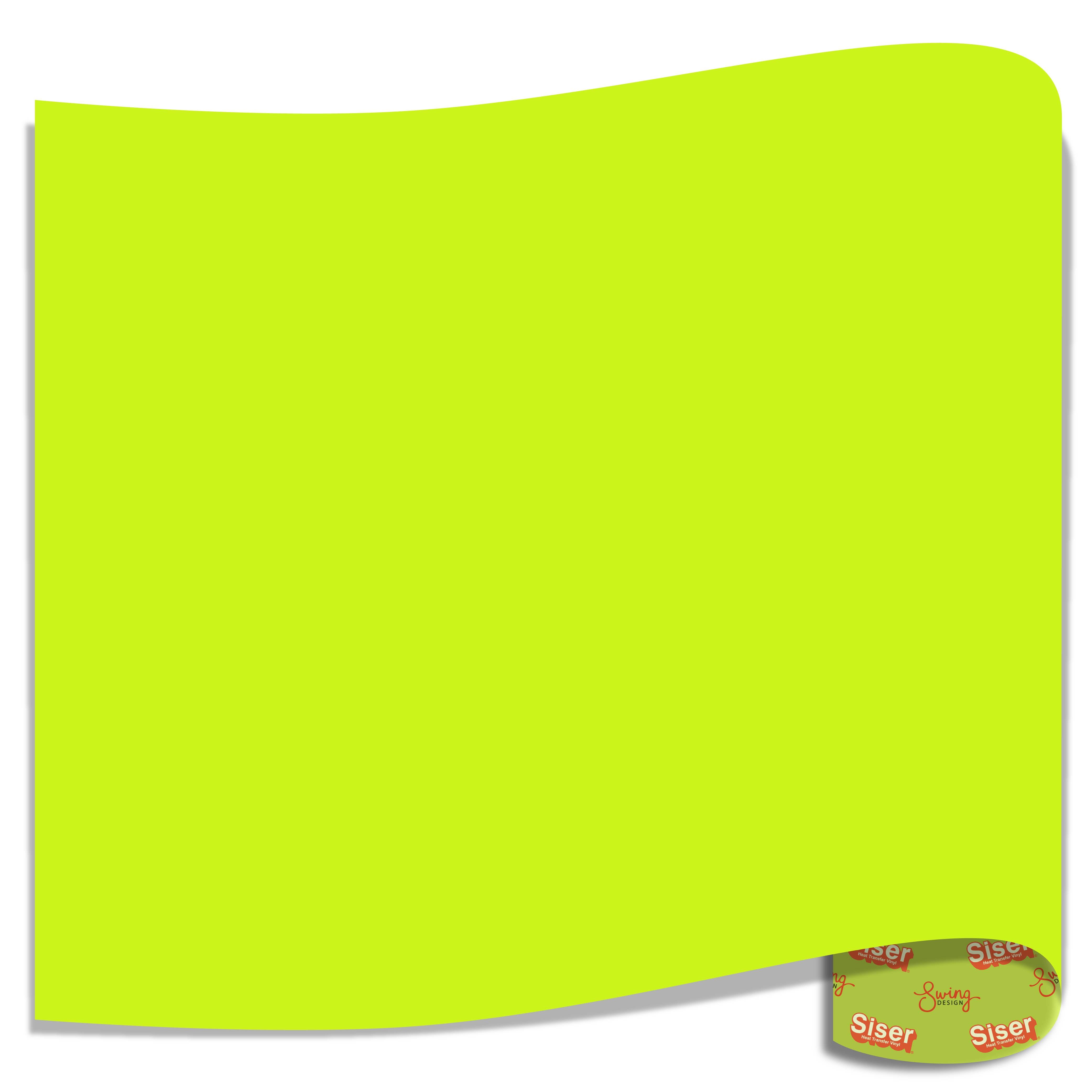 Siser EasyWeed Heat Transfer Vinyl (HTV) - Fluorescent Yellow | DIY T-Shirt, Hoodie & Fabric Decoration | Heat Press & Iron On Vinyl for Custom Apparel