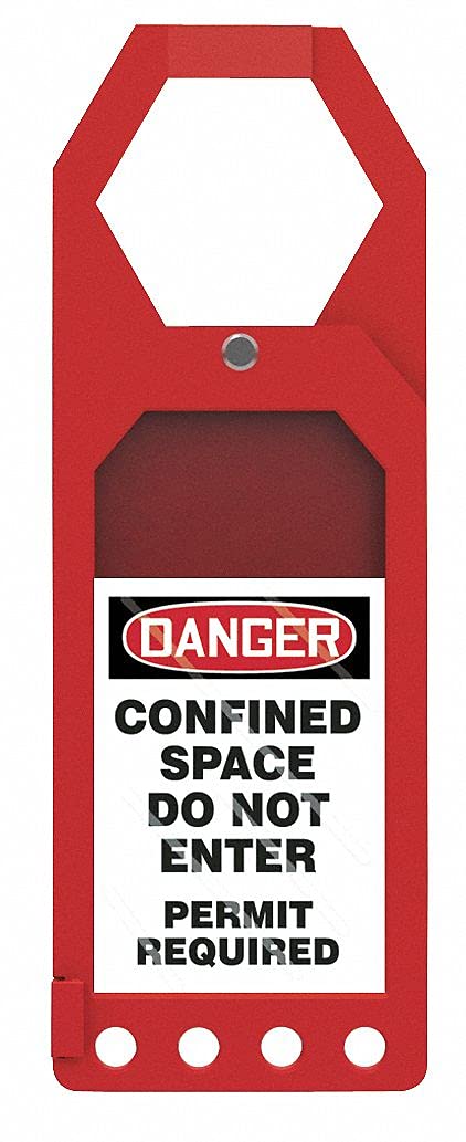 Accuform TSS912 Plastic Confined Space Do Not Enter Permit Required Safety Tag Holder, 10