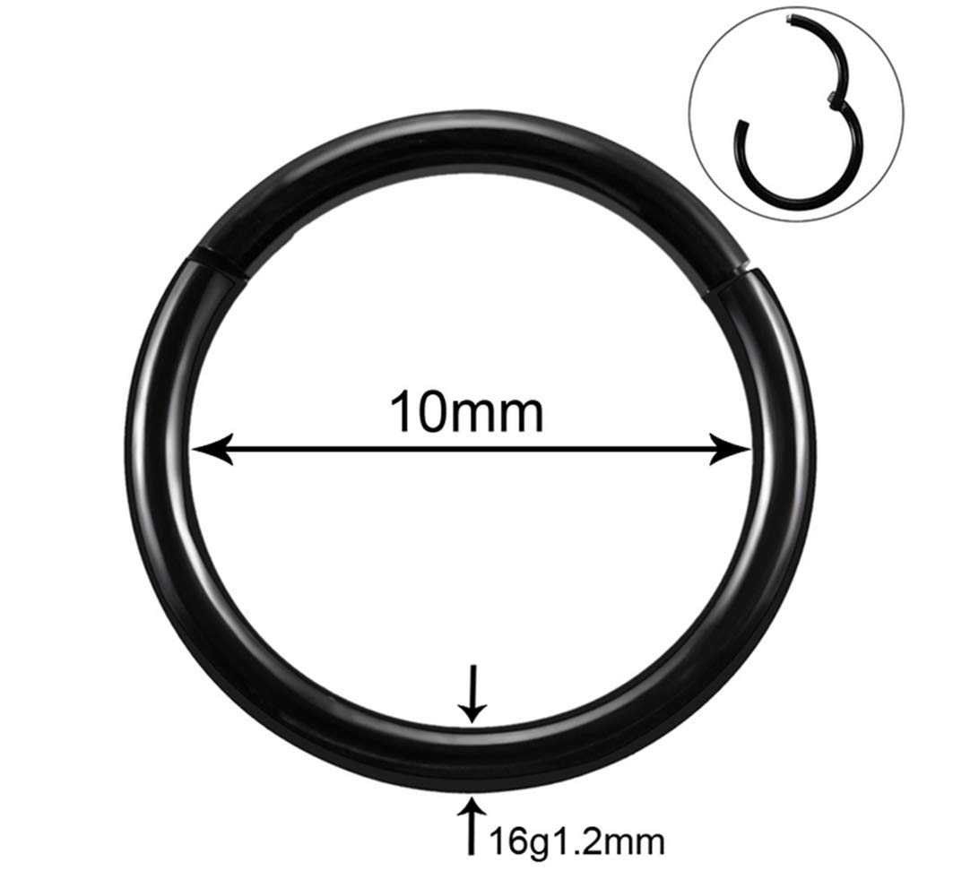316L Surgical Steel Nose Hoop Rings - Hypoallergenic Lip & Nose Piercing Jewelry for Women & Men - Perfect for Everyday Wear, Parties & Alternative Fashion Styles