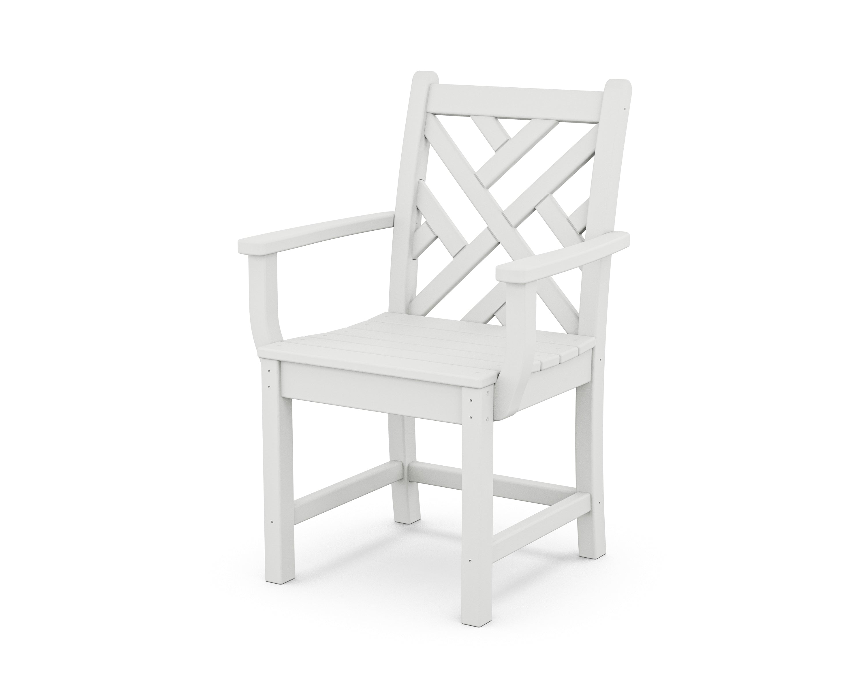 POLYWOOD Chippendale Dining Arm Chair - Weather-Resistant Outdoor Patio Furniture - Perfect for Garden, Deck, and Poolside Seating