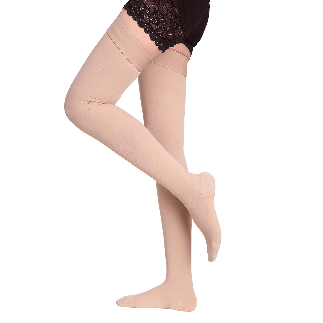 Best 20-30 mmHg Thigh High Compression Socks for Men & Women - Medical Grade Support for Running, Travel & Varicose Vein Relief