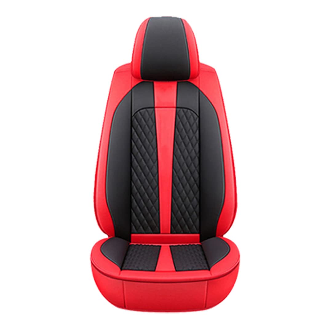 Premium PU Leather Waterproof & Breathable Car Seat Covers for Lexus LC/LC500/LC500h - Airbag Compatible, Black & Red - Perfect for Daily Commute, Road Trips & Luxury Car Protection