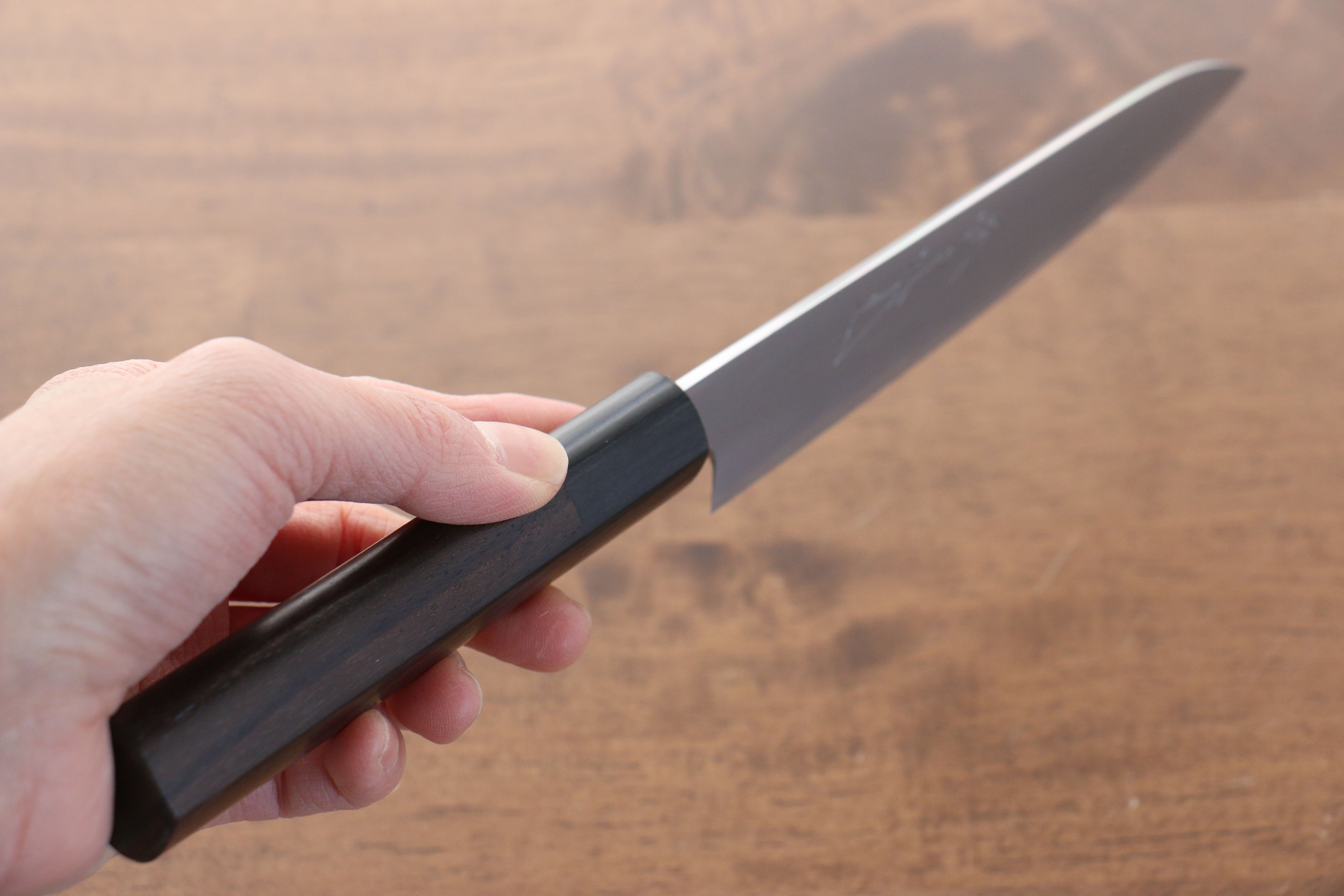 Jikko White Steel No.2 Petty Utility Knife 150mm with Shitan Handle - Perfect for Slicing, Peeling & Precision Kitchen Tasks