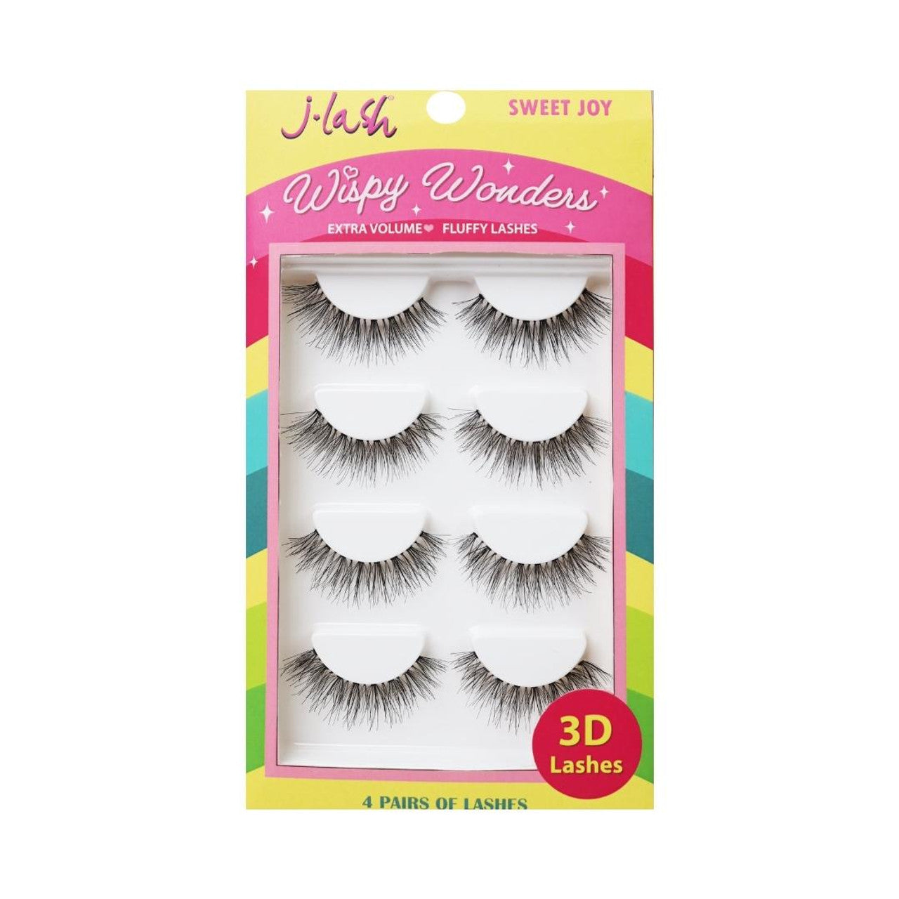 J Lash Wispy Wonders Sweet Joy False Eyelashes - Natural Looking Fluffy Lashes for Everyday Wear & Special Occasions