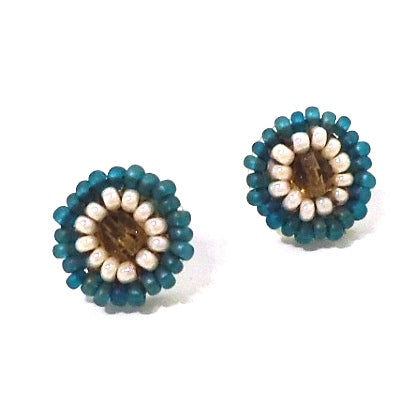 Authentic Mayan Style Small Post Earrings - Handmade Silver Jewelry for Women, Perfect for Boho & Festival Fashion