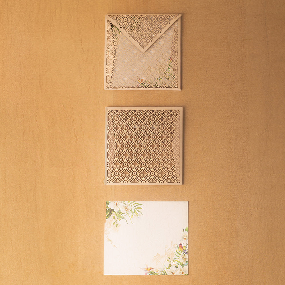 Premium Laser Cut Envelopes - Elegant Stationery for Weddings & Invitations (Set of 10 or 50) - Perfect for DIY Greeting Cards, Party Decorations and Special Occasions