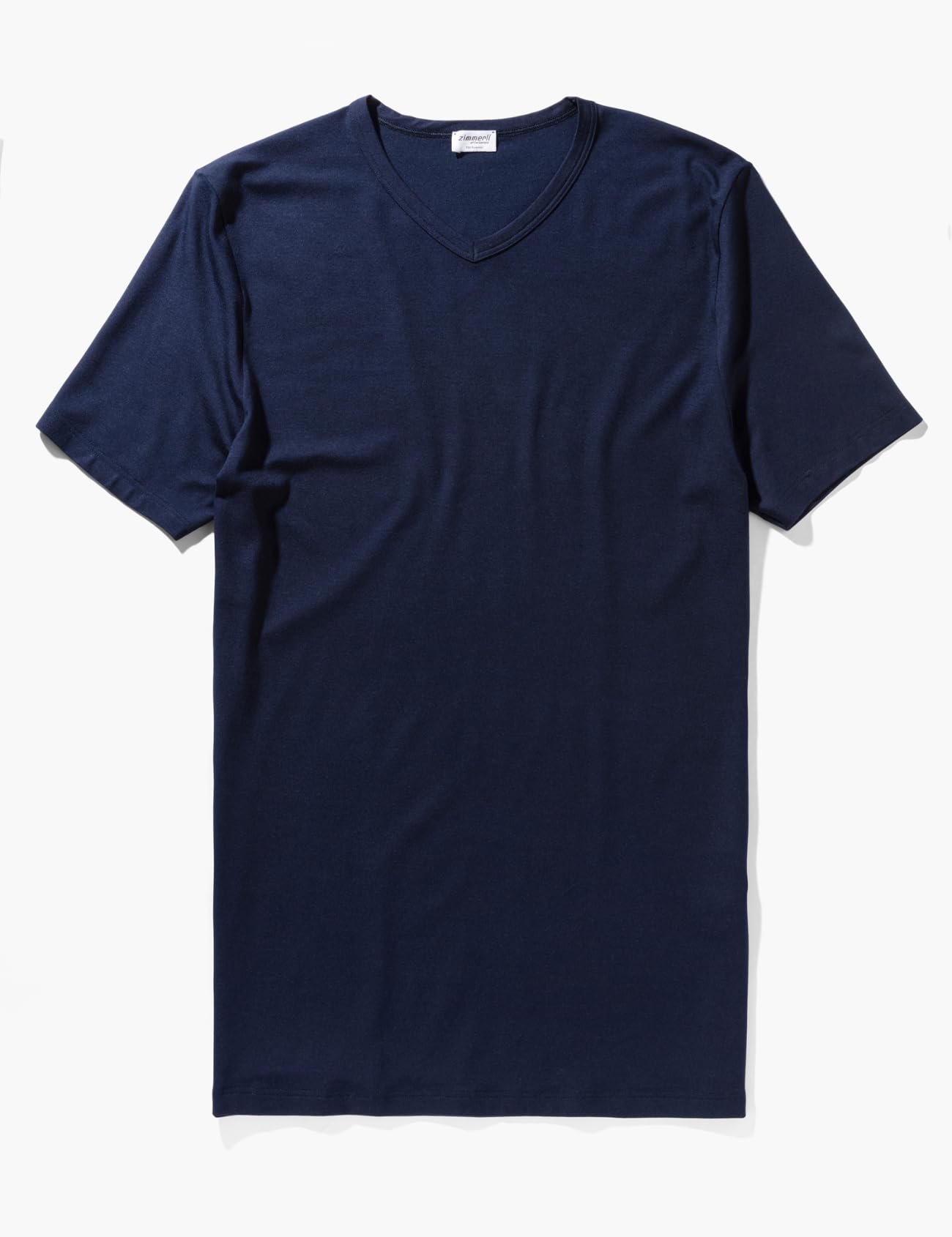 Zimmerli Men's Pureness V-Neck T-Shirt - Premium Cotton Crew Neck Tee for Men - Navy Blue XL (7001346) - Perfect for Casual Wear, Business Casual & Layering