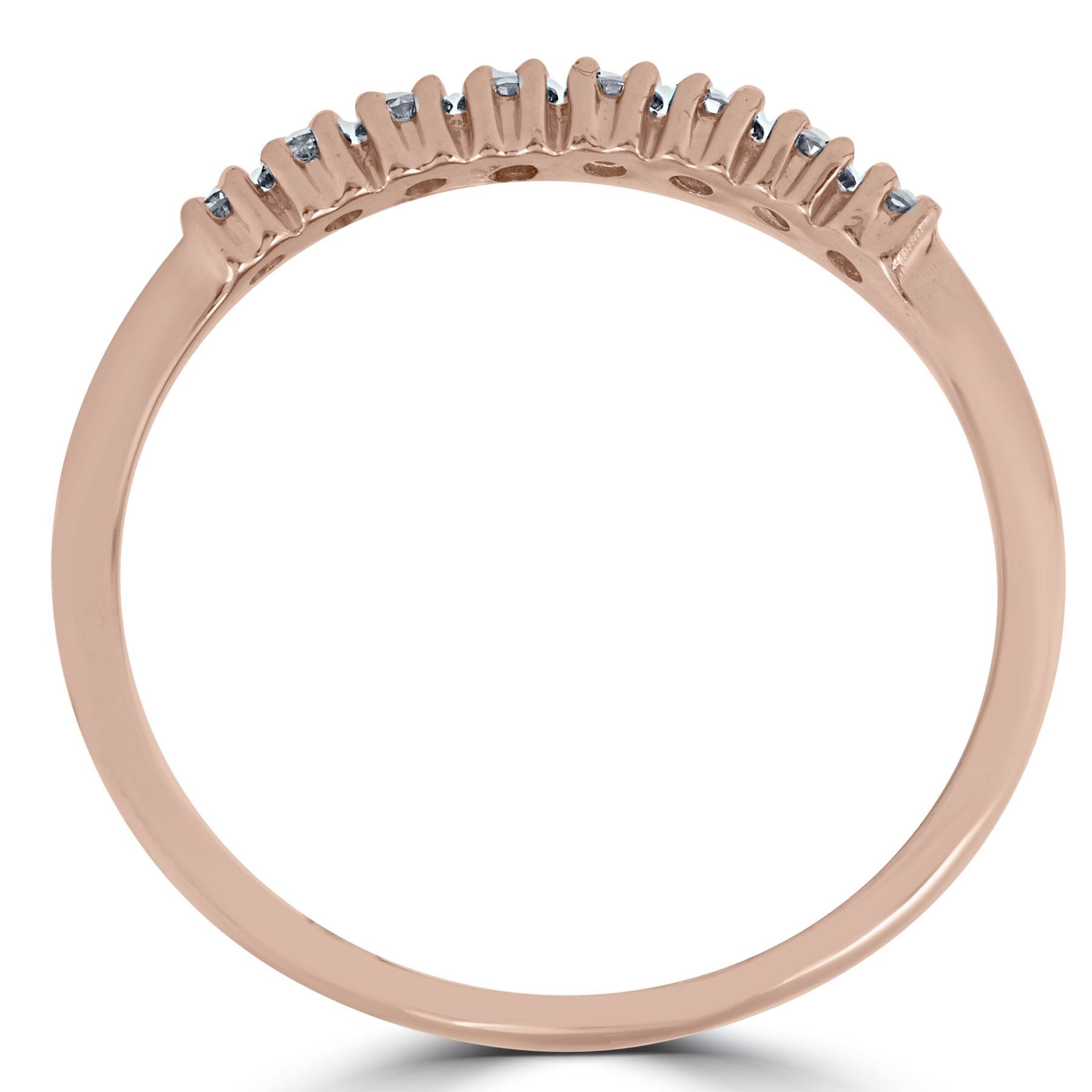 14K Rose Gold Diamond Wedding Ring for Women - Elegant Engagement & Bridal Jewelry Gift for Her