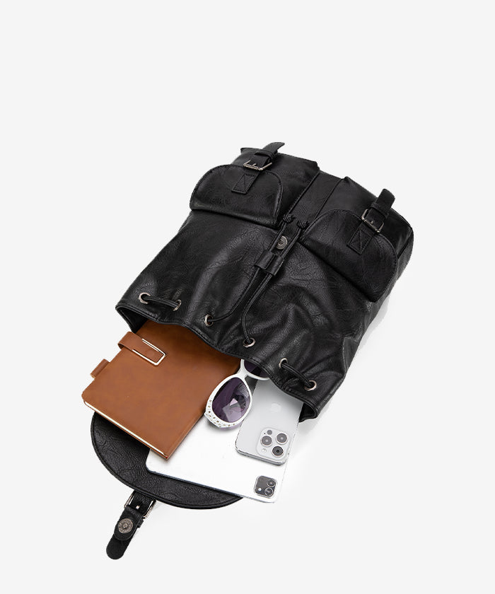Montana West Buckle Backpack for Women - Stylish Leather Backpack Purse with Adjustable Straps - Perfect for Work, Travel & Everyday Use
