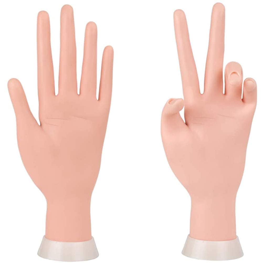 NAILWIND Flexible Bendable Mannequin Hand for Acrylic Nail Practice - Realistic Fake Hand for Nail Art Training & Manicure Practice (1-Piece) - Perfect for Nail Technicians, Students & DIY Enthusiasts at Home or Salon