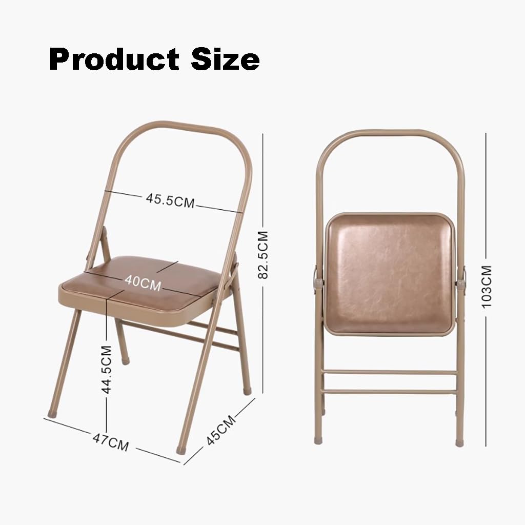 Foldable Backless Yoga Chair for Adults - 300kg Weight Capacity, Lumbar Support & Pain Relief - Assist Yoga Poses - Blue - Perfect for Home Yoga Practice, Meditation & Stretching Exercises