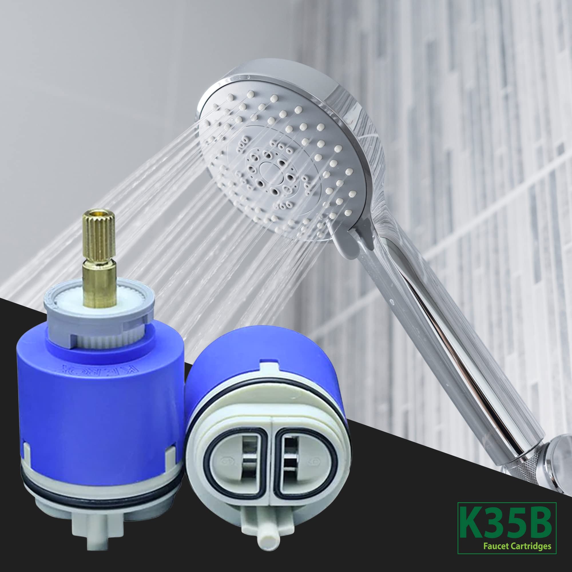 Kerox PBR 40 Faucet Cartridge Replacement - Compatible with La Torre, Cascade & Nobili Single Lever Shower Tub Faucets - Durable Kitchen & Bathroom Faucet Repair Part - Perfect for Leaky Faucet Fixes and Plumbing Maintenance