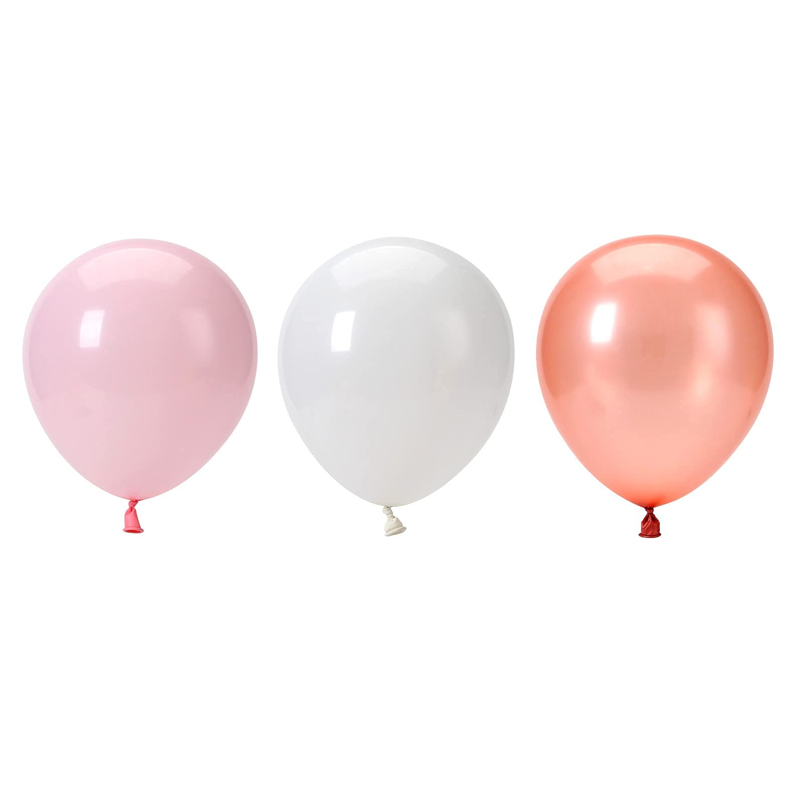 60pcs 5 Inch Pink & White Rose Gold Latex Balloons for Gender Reveal, Birthday, Graduation, Wedding, Engagement, Baby Shower & Bridal Party Decorations - Long Lasting Surprise Balloons for Festive Celebrations