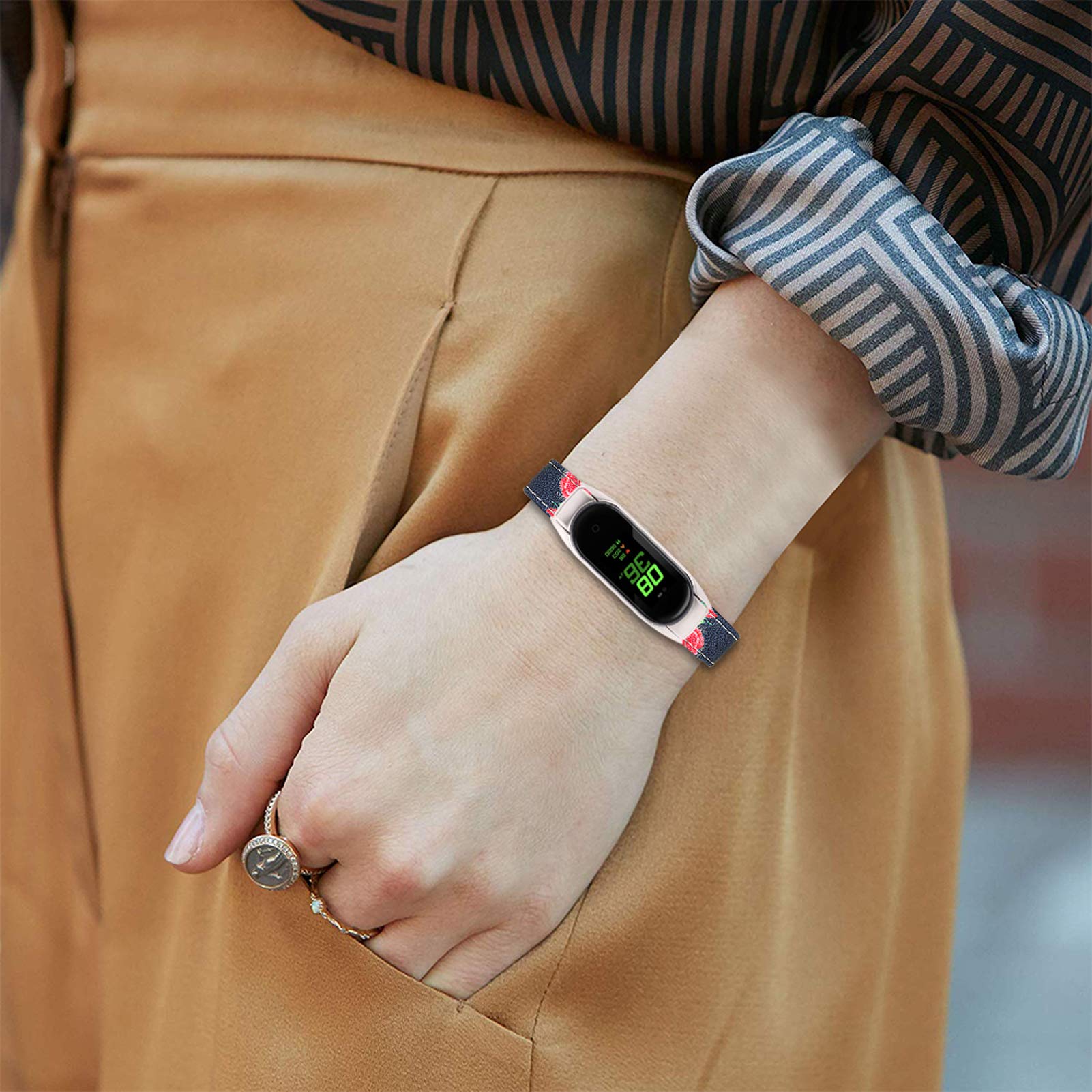 Genuine Leather Wrist Strap for Mi Band 3 & 4 - 5.5