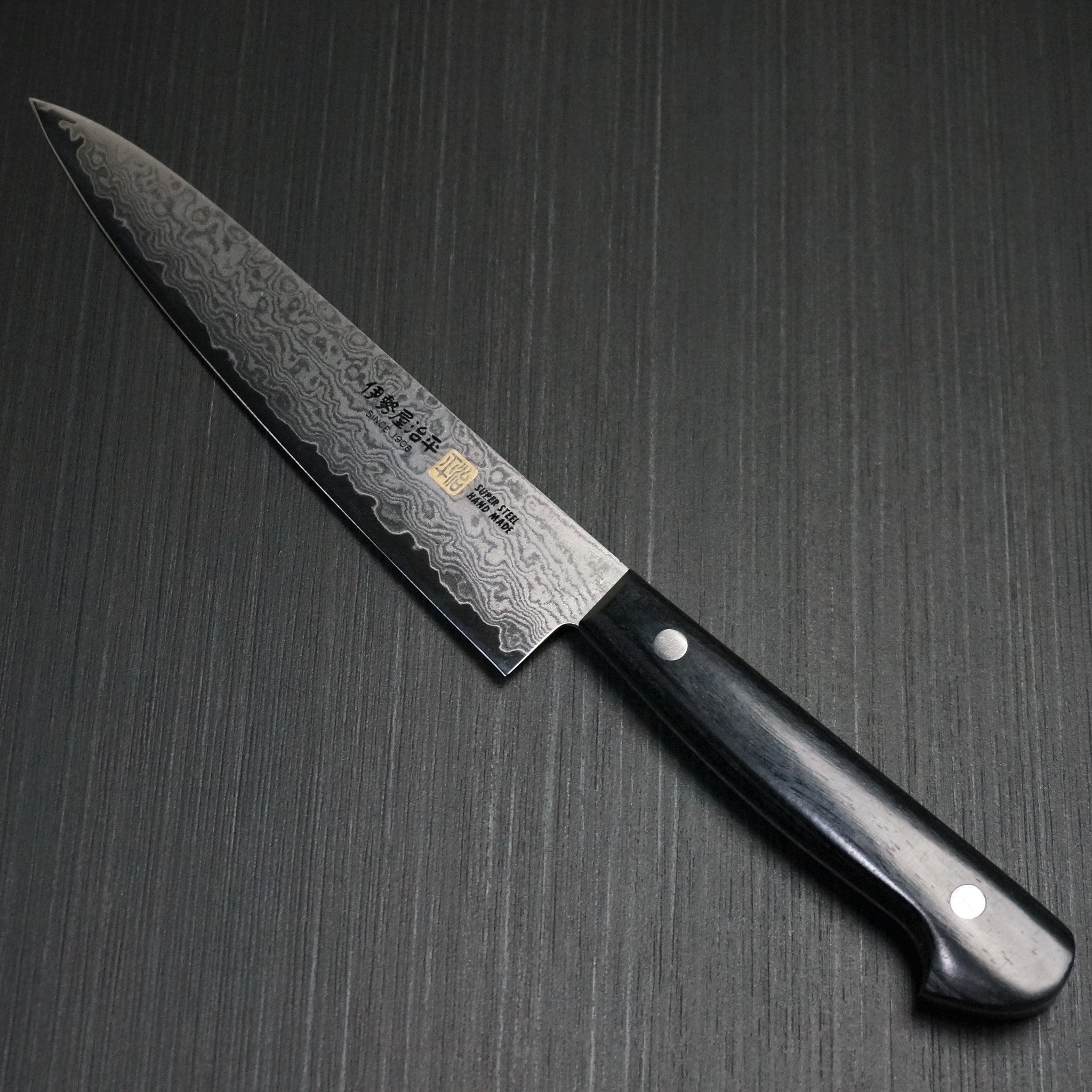 SETO ISEYA 33-Layer Nickel Damascus VG10 Petty Knife 5.9 Inch (150mm) - Japanese Kitchen Knife for Precision Slicing, Fruit Cutting & Food Preparation | Perfect for Home Chefs & Professional Cooking