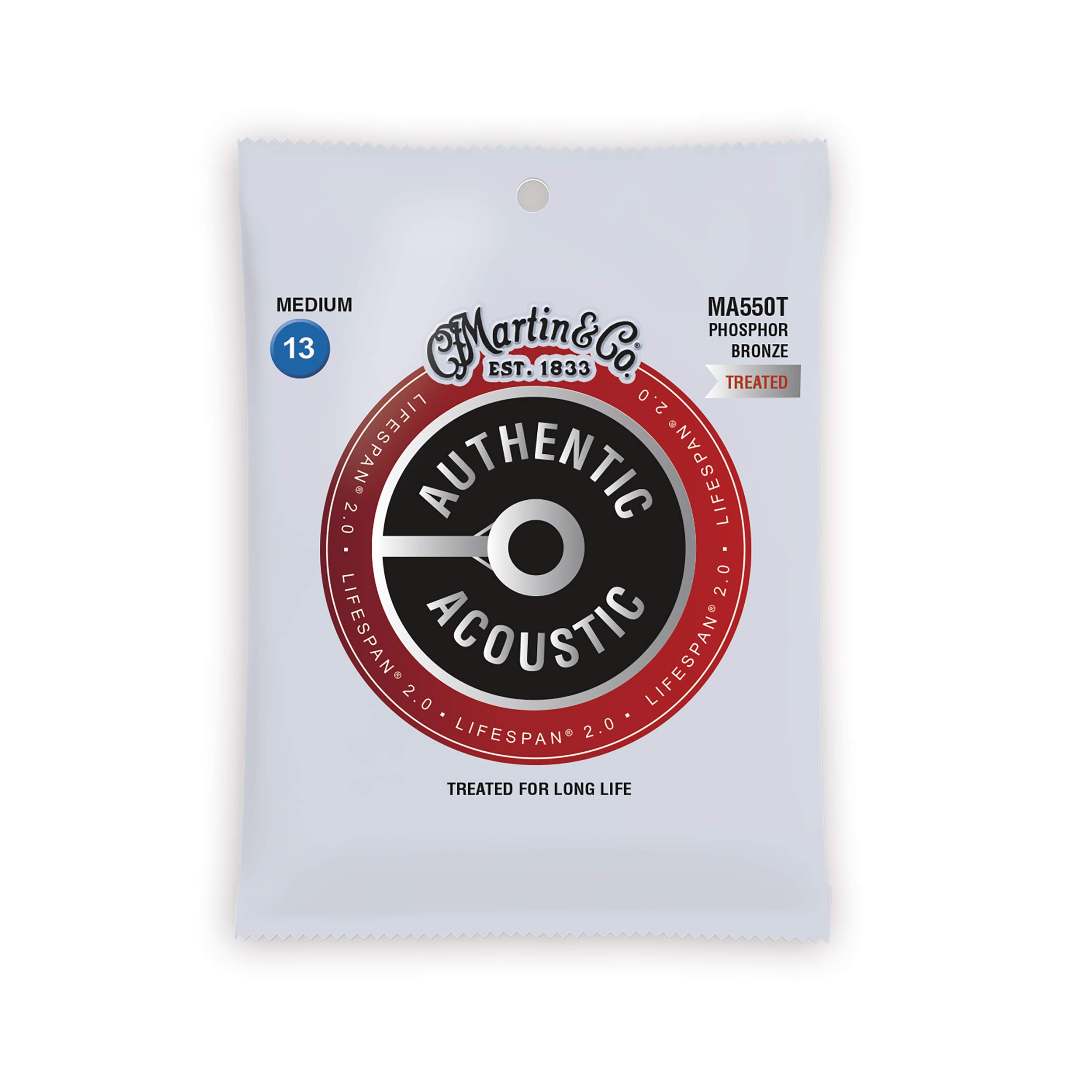 Martin Authentic Acoustic Guitar Strings - Long-Lasting 2.0 Treated Coating (25 Sets Bundle) | Perfect for Performances, Studio Recording & Extended Play Sessions