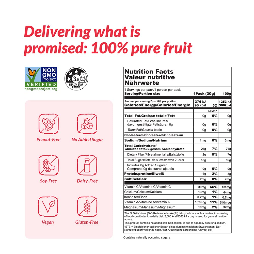 Frubites Freeze Dried Mango Snacks - Crunchy, Healthy Fruit Treats | No Sugar, No Preservatives, Gluten-Free, Vegan, Non-GMO | 7 Packs (1.06oz Each) | Perfect for School Lunches, Hiking, and On-the-Go Snacking